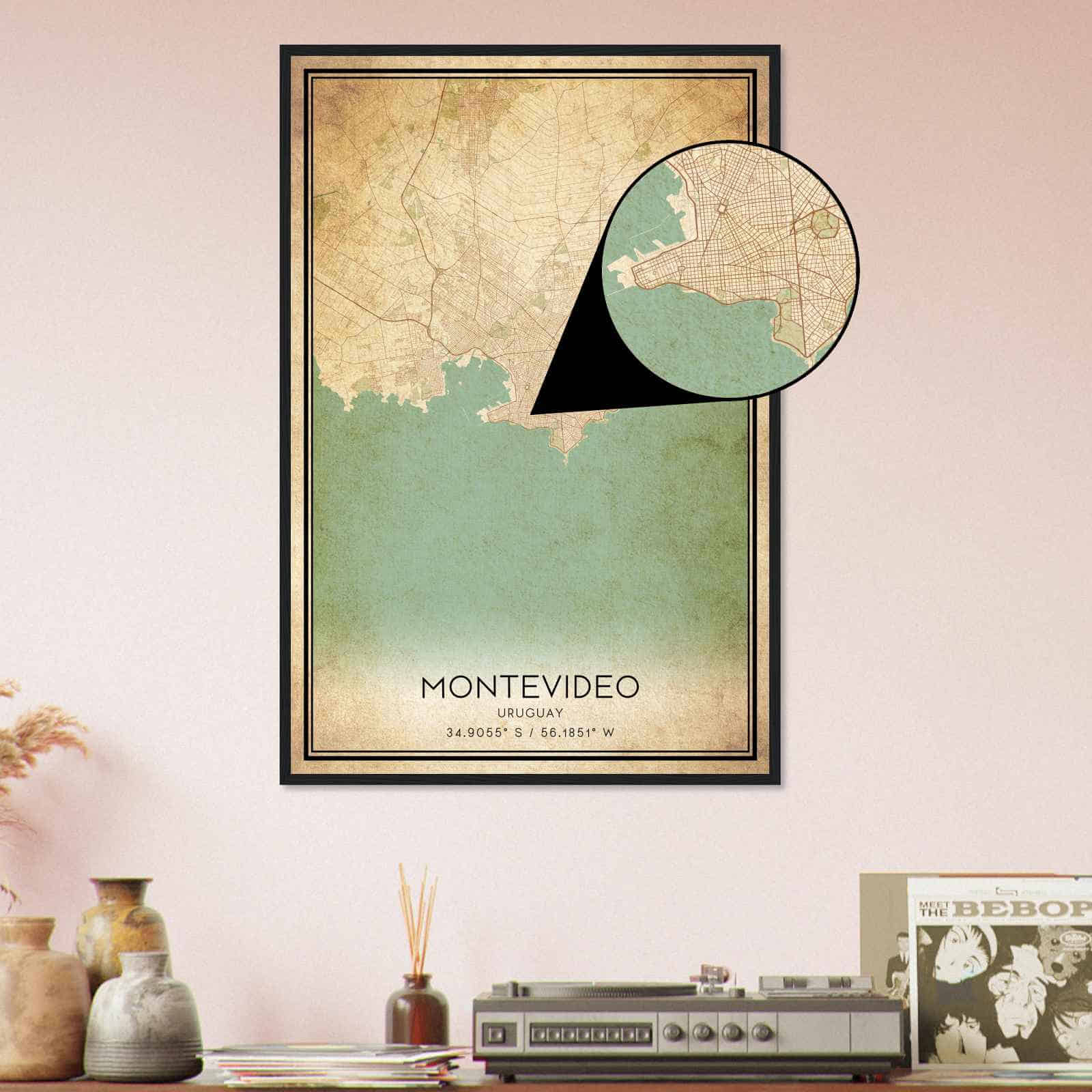 Deerfield Kansas Map Poster, Modern Home Decor Wall Art Print (Copy)