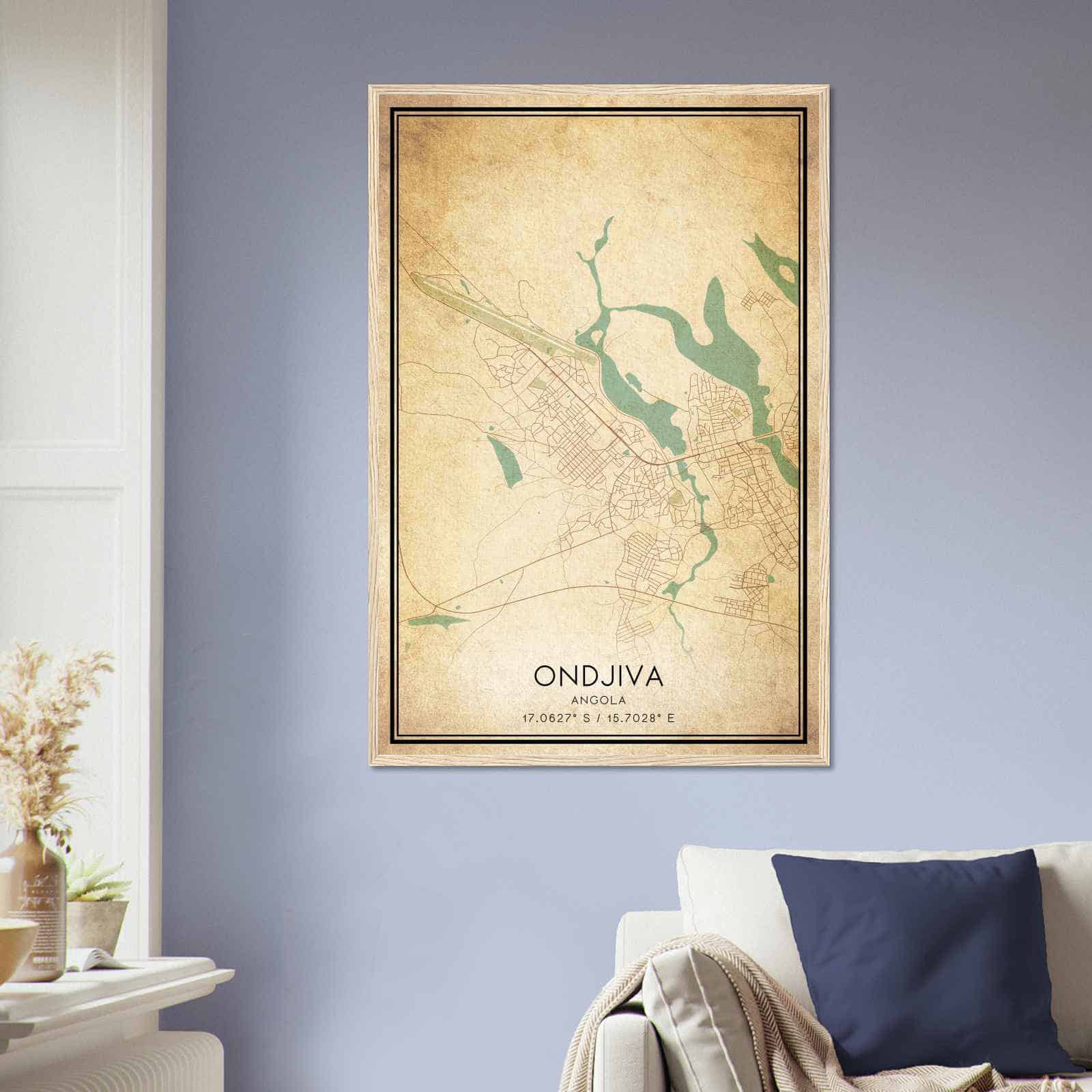 Deerfield Kansas Map Poster, Modern Home Decor Wall Art Print (Copy)