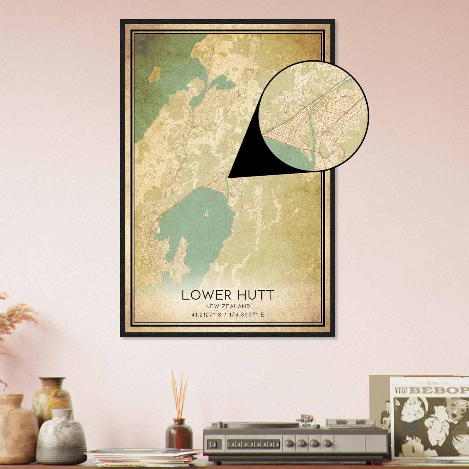Deerfield Kansas Map Poster, Modern Home Decor Wall Art Print (Copy)