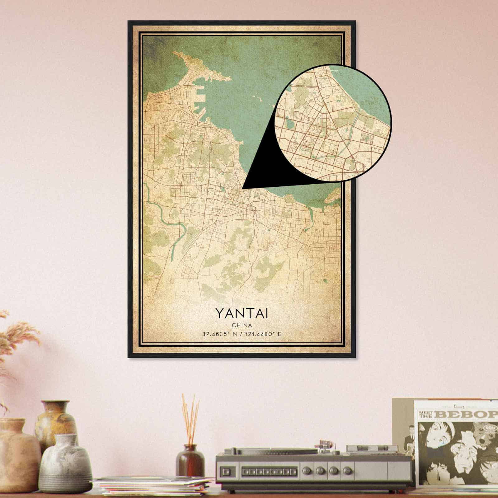 Deerfield Kansas Map Poster, Modern Home Decor Wall Art Print (Copy)