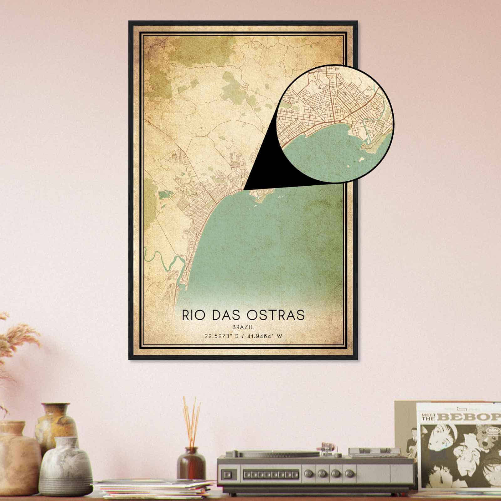 Deerfield Kansas Map Poster, Modern Home Decor Wall Art Print (Copy)