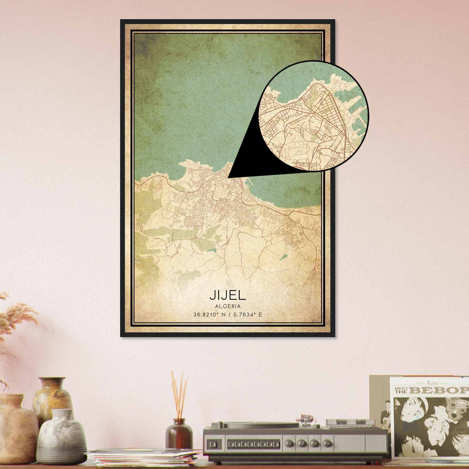 Deerfield Kansas Map Poster, Modern Home Decor Wall Art Print (Copy)