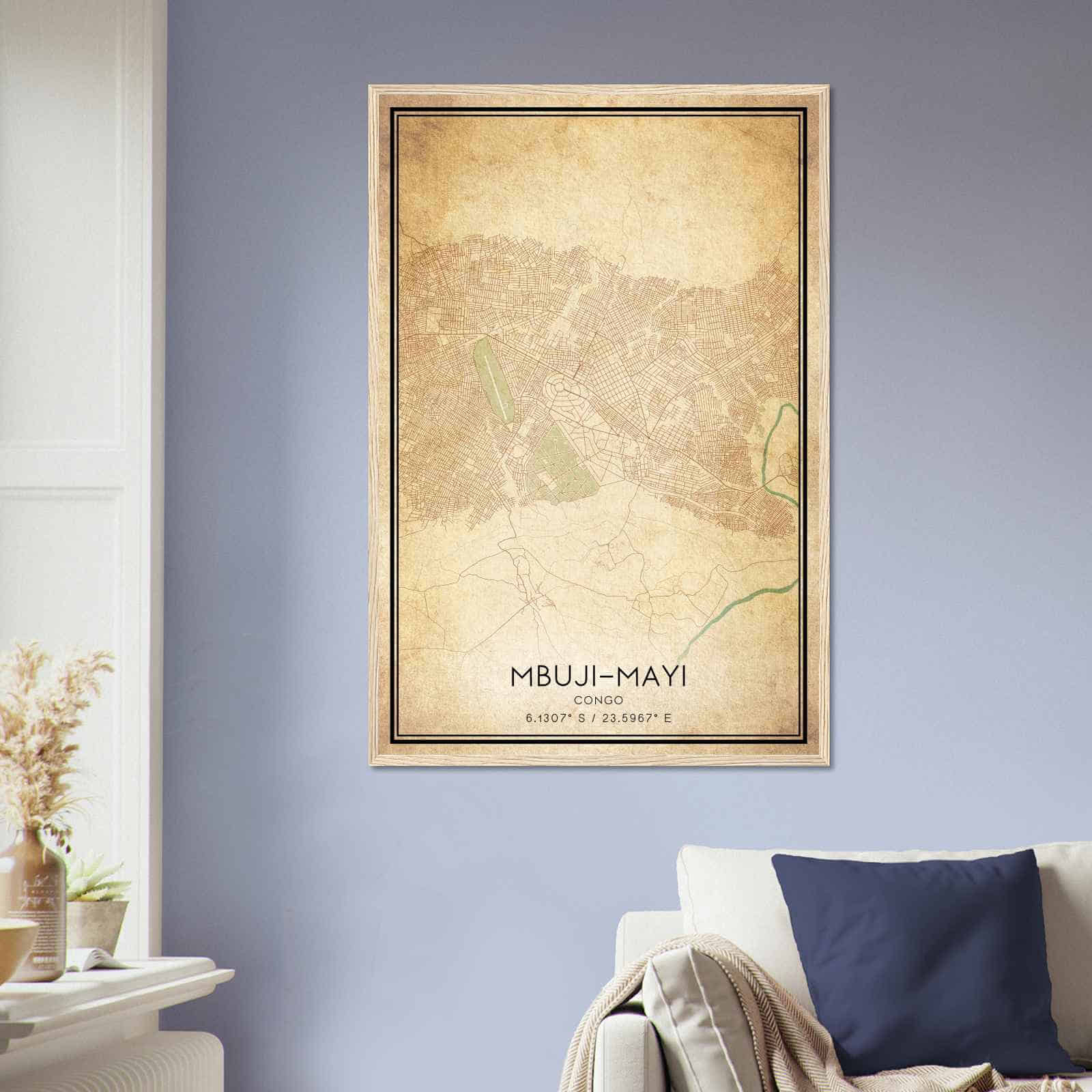 Deerfield Kansas Map Poster, Modern Home Decor Wall Art Print (Copy)