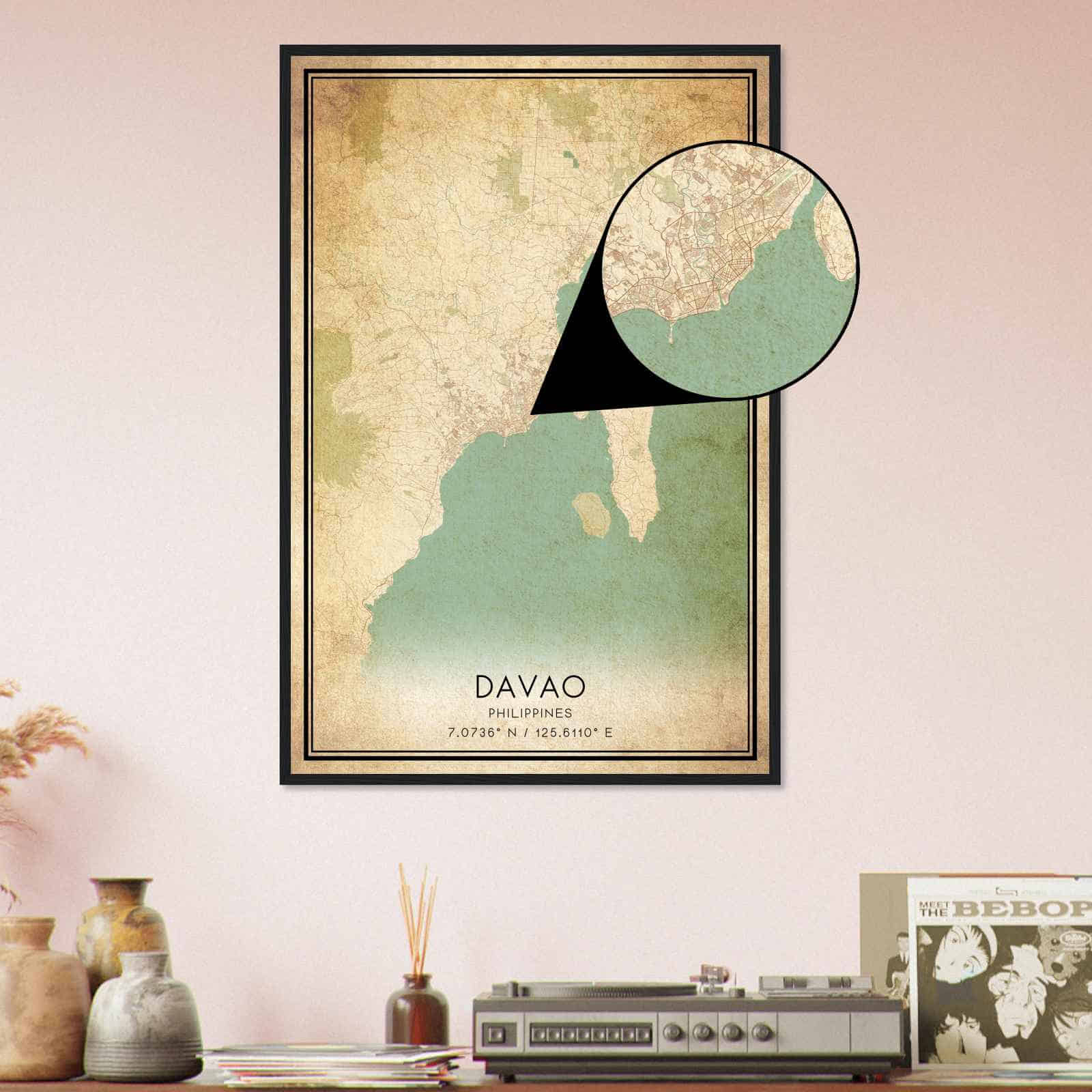 Deerfield Kansas Map Poster, Modern Home Decor Wall Art Print (Copy)