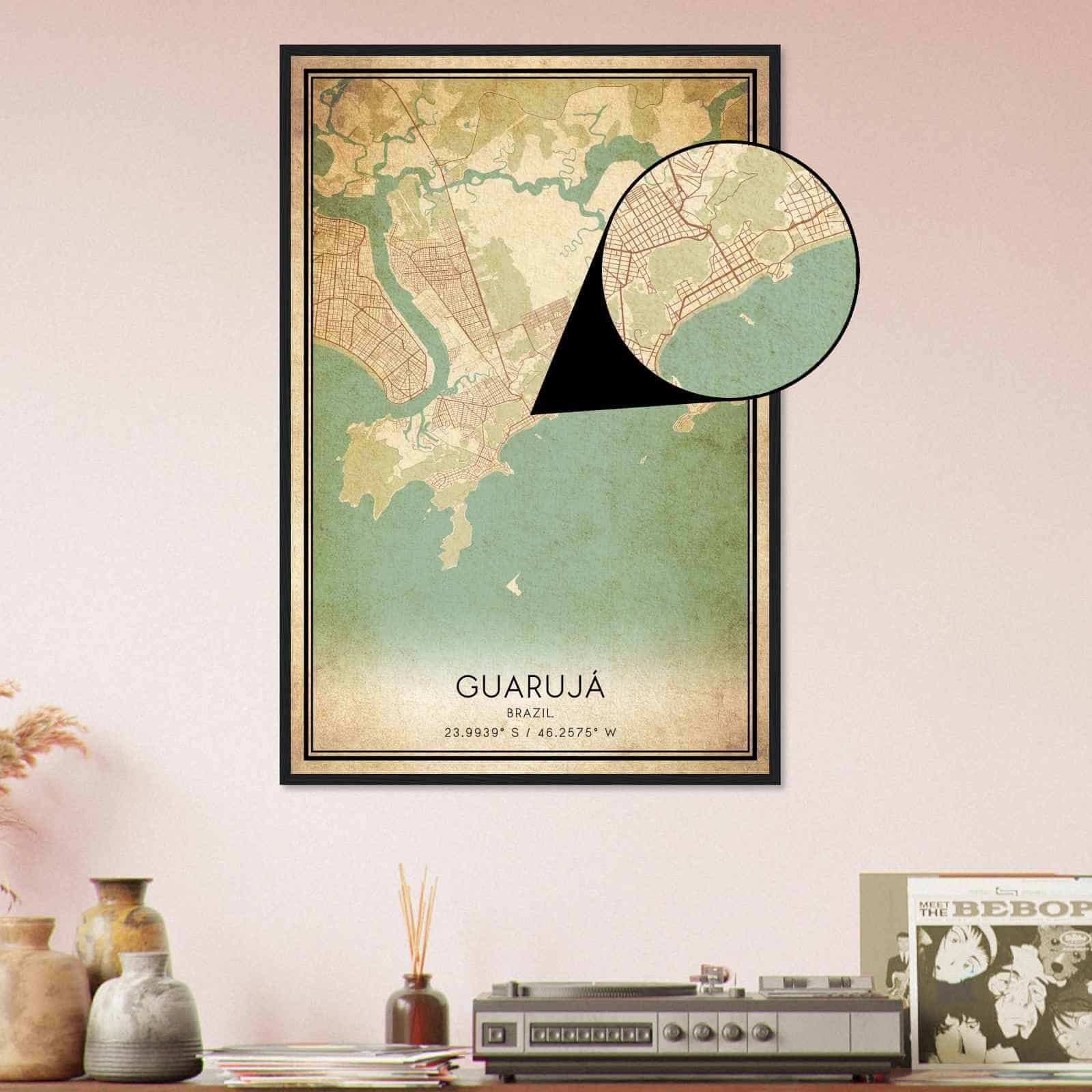 Deerfield Kansas Map Poster, Modern Home Decor Wall Art Print (Copy)