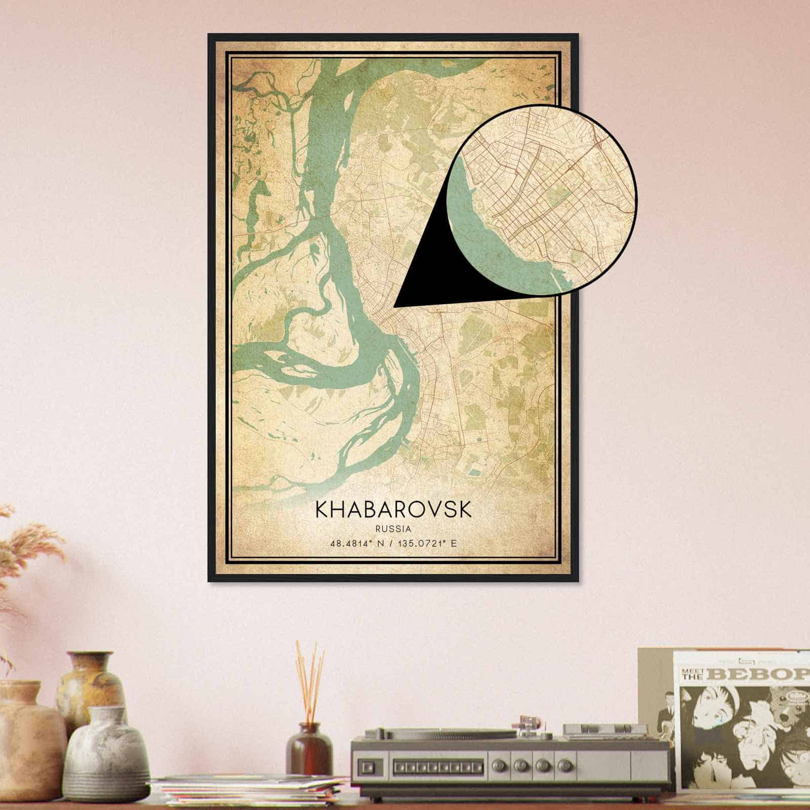 Deerfield Kansas Map Poster, Modern Home Decor Wall Art Print (Copy)