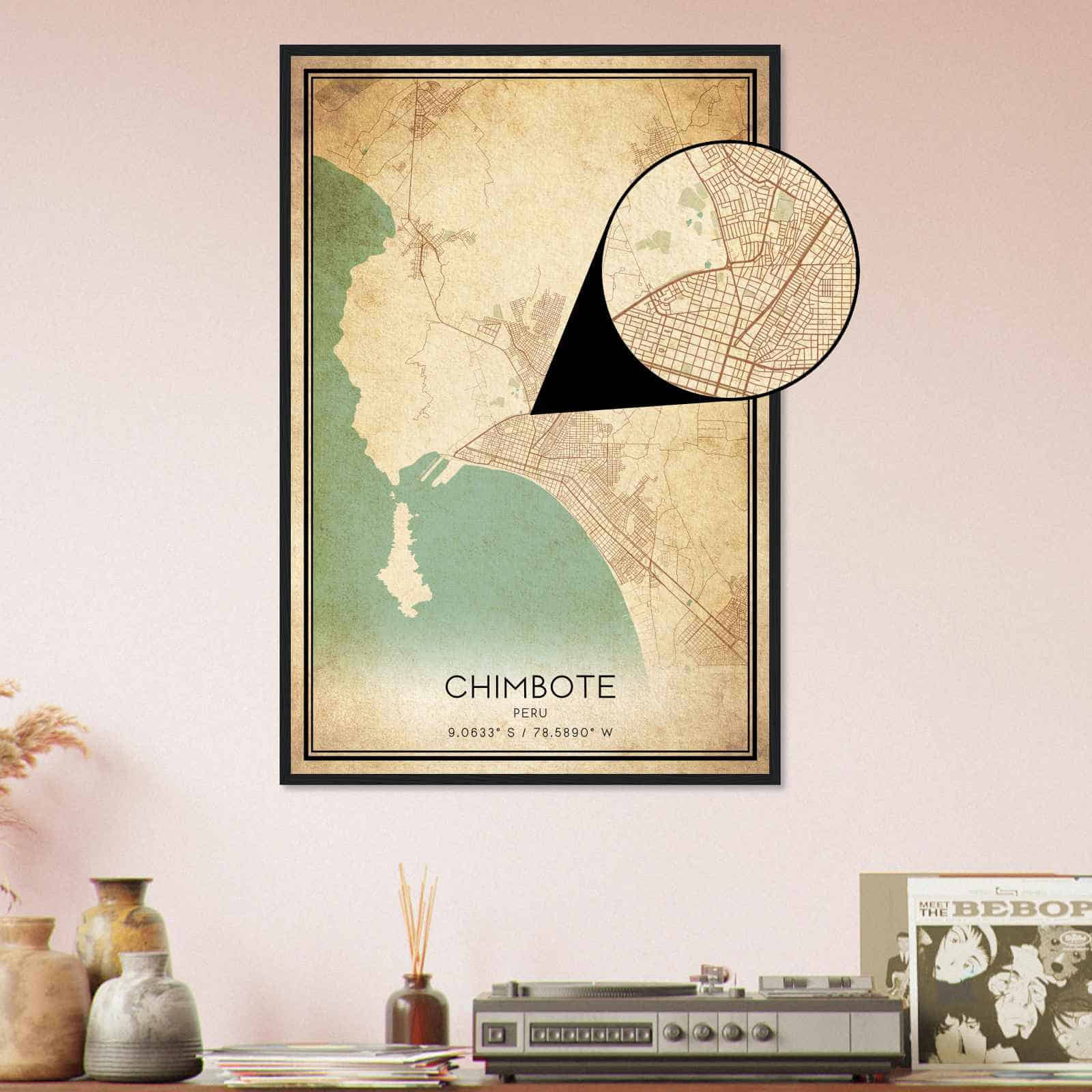 Deerfield Kansas Map Poster, Modern Home Decor Wall Art Print (Copy)