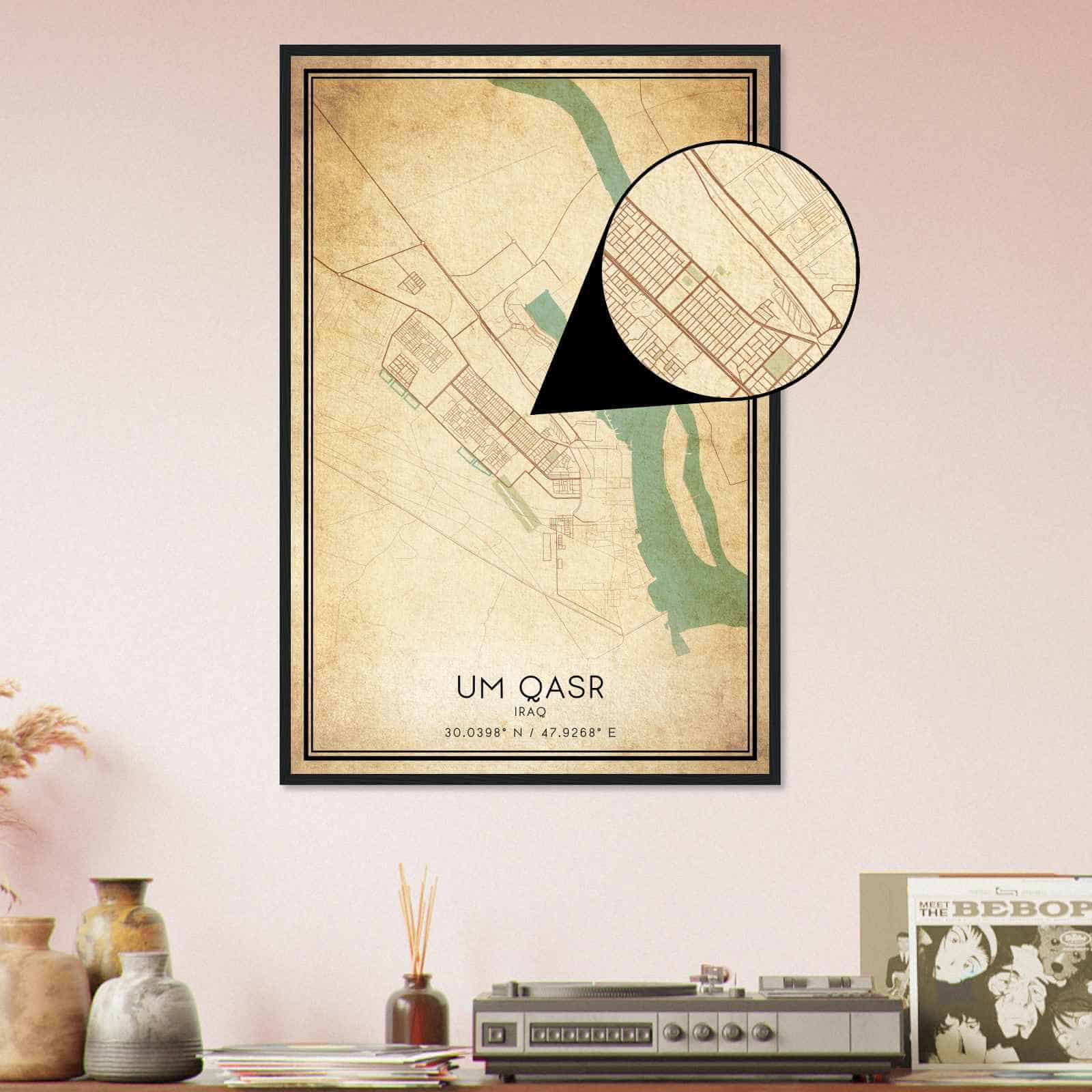 Deerfield Kansas Map Poster, Modern Home Decor Wall Art Print (Copy)