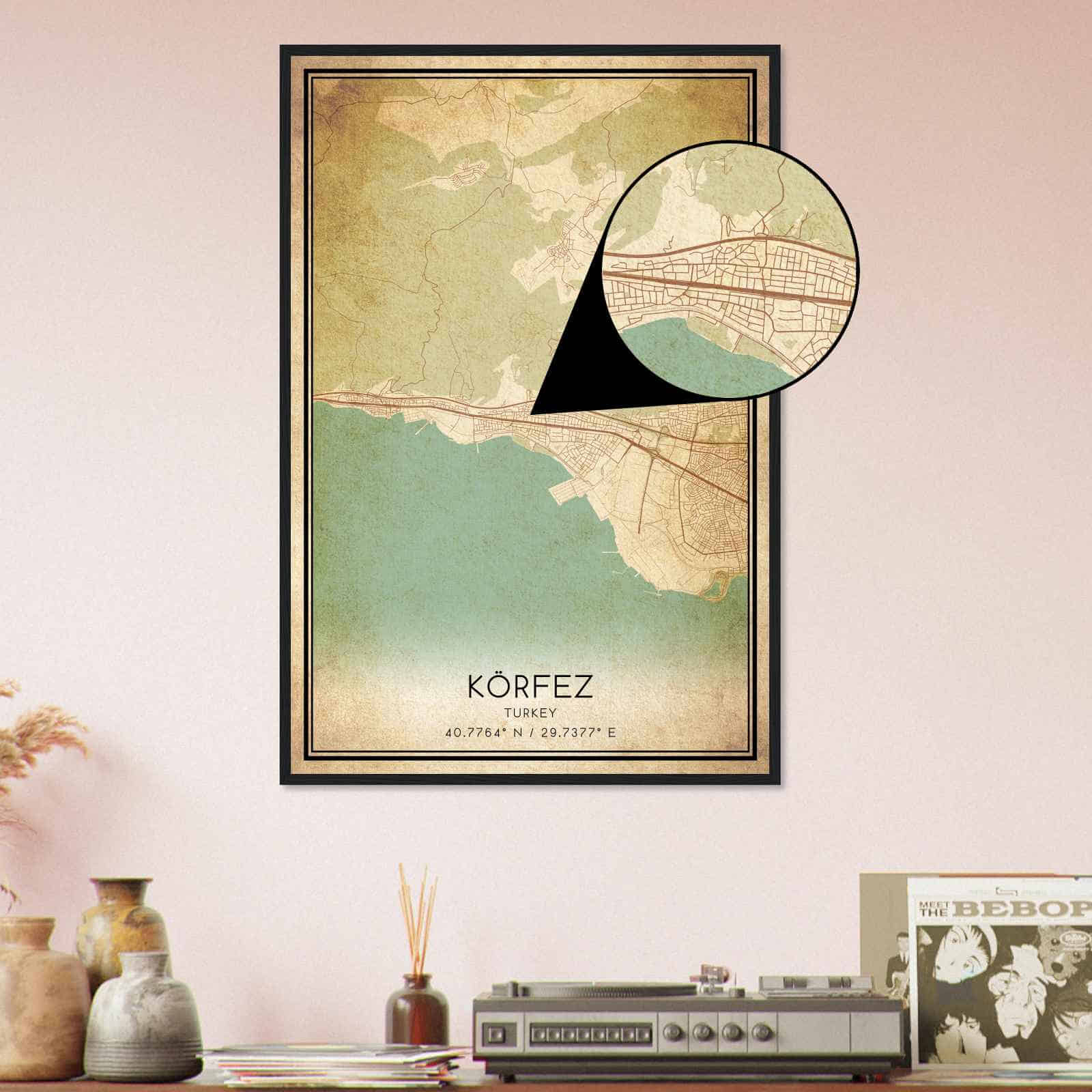Deerfield Kansas Map Poster, Modern Home Decor Wall Art Print (Copy)