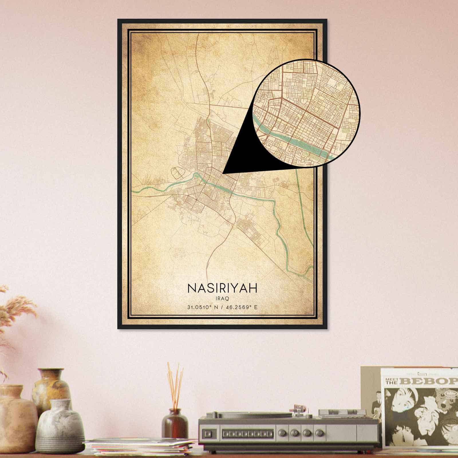 Deerfield Kansas Map Poster, Modern Home Decor Wall Art Print (Copy)