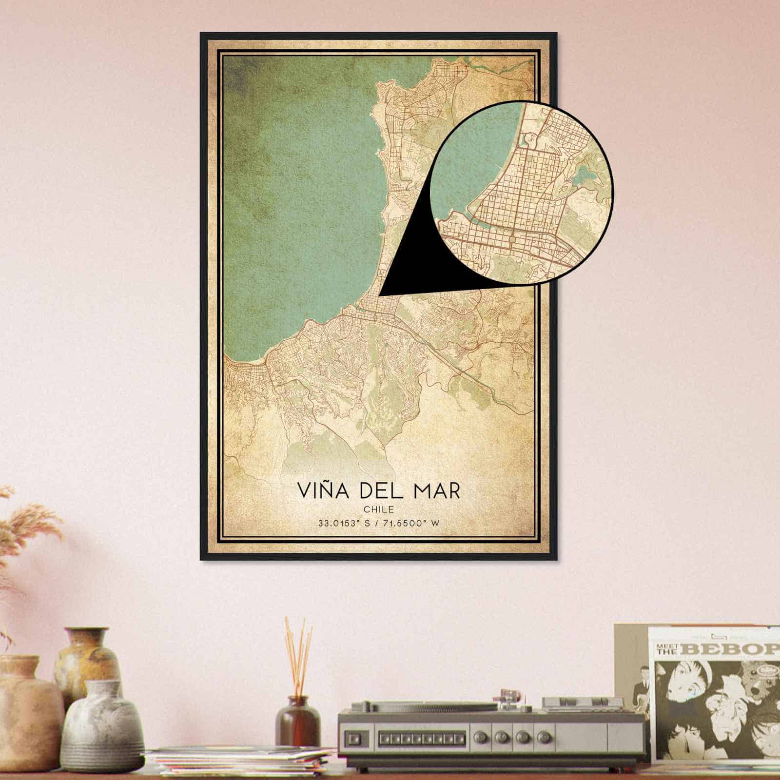 Deerfield Kansas Map Poster, Modern Home Decor Wall Art Print (Copy)
