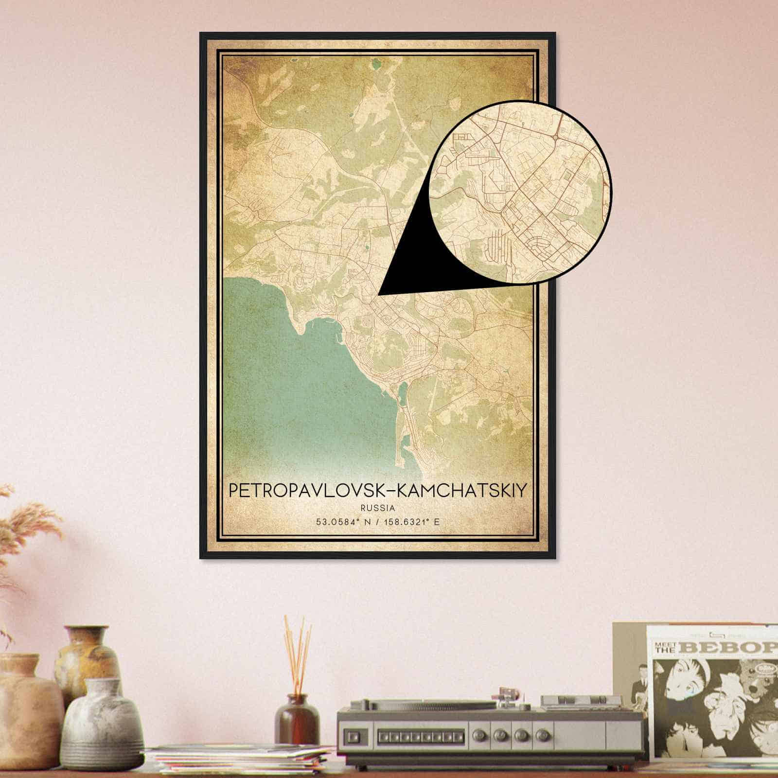 Deerfield Kansas Map Poster, Modern Home Decor Wall Art Print (Copy)