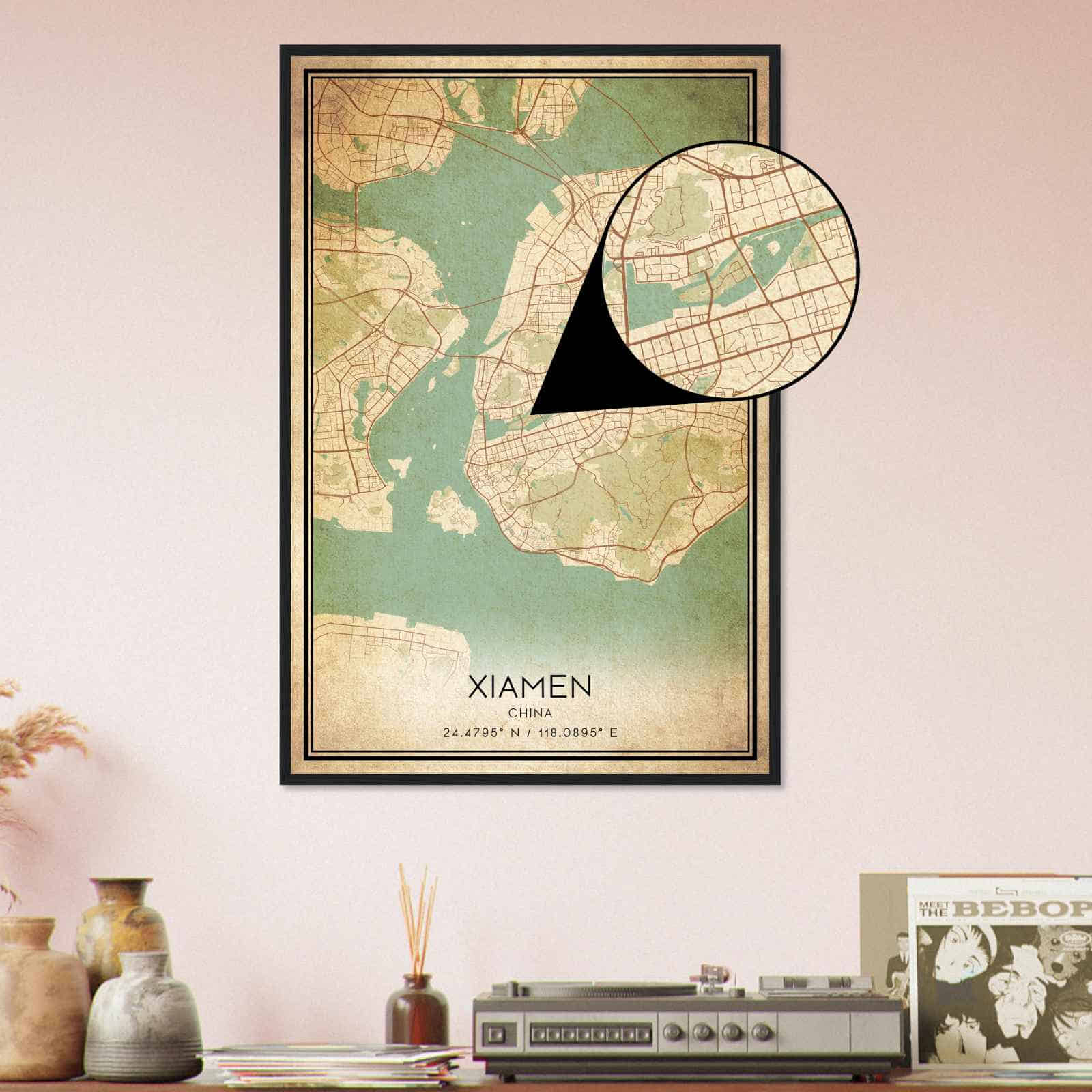 Deerfield Kansas Map Poster, Modern Home Decor Wall Art Print (Copy)
