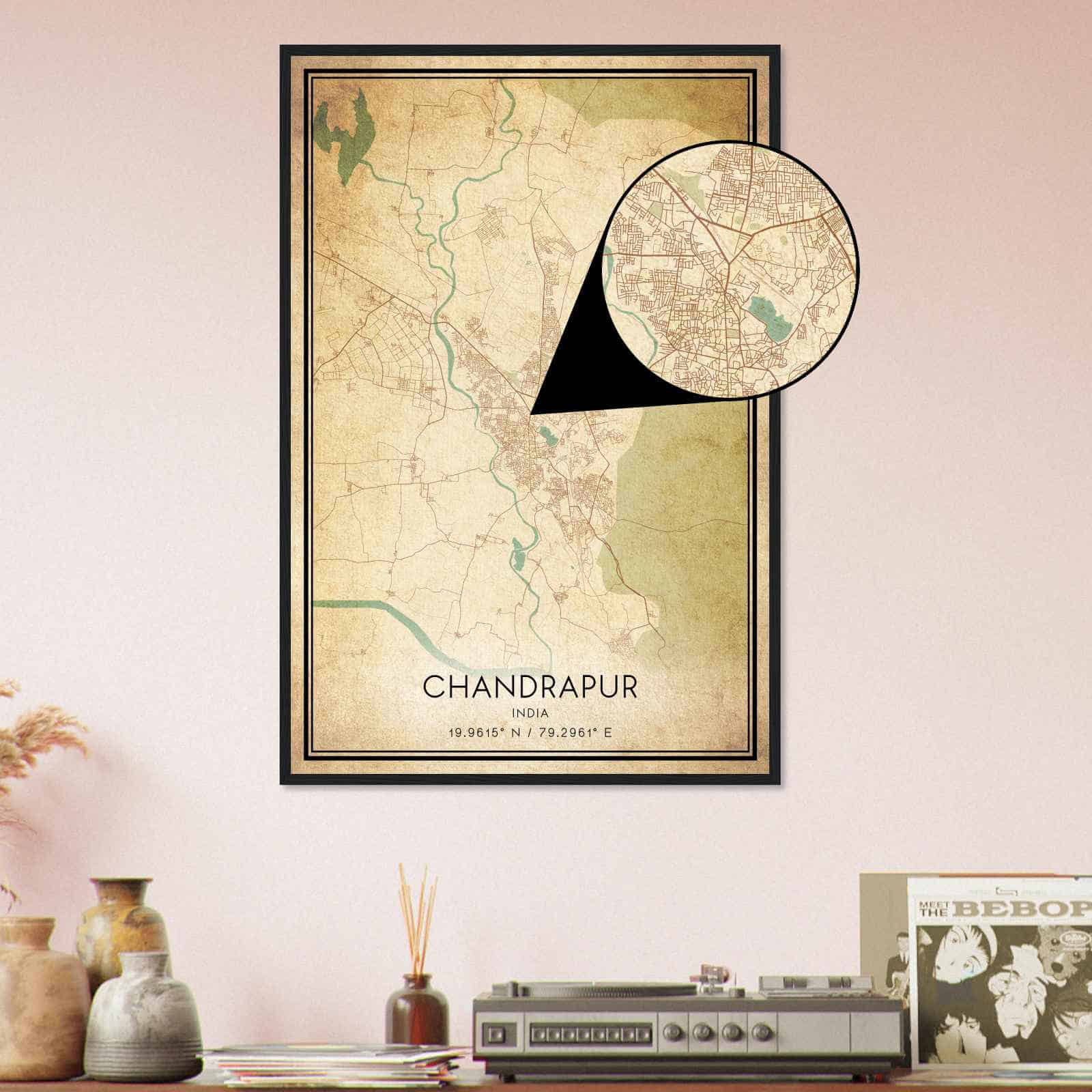 Deerfield Kansas Map Poster, Modern Home Decor Wall Art Print (Copy)