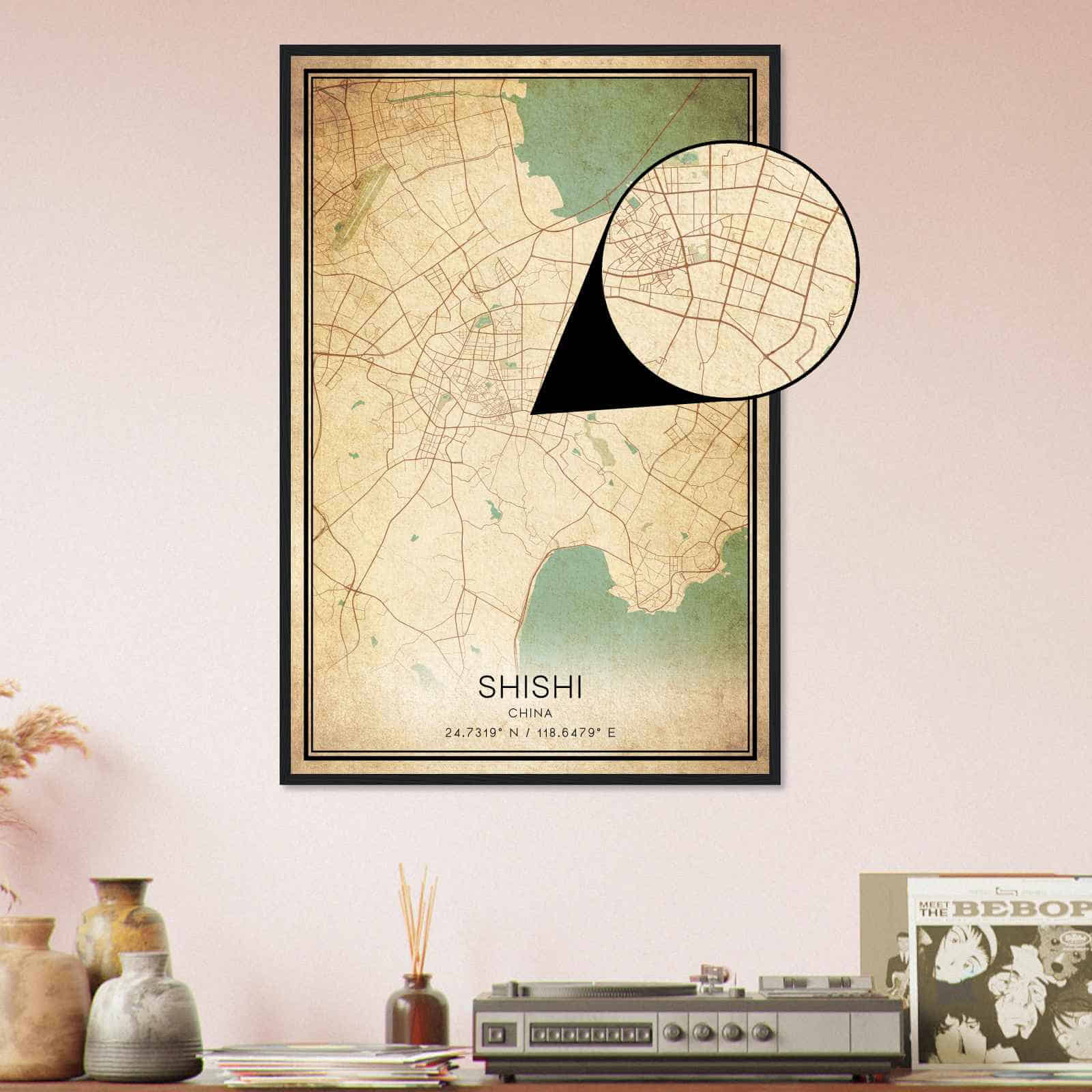 Deerfield Kansas Map Poster, Modern Home Decor Wall Art Print (Copy)