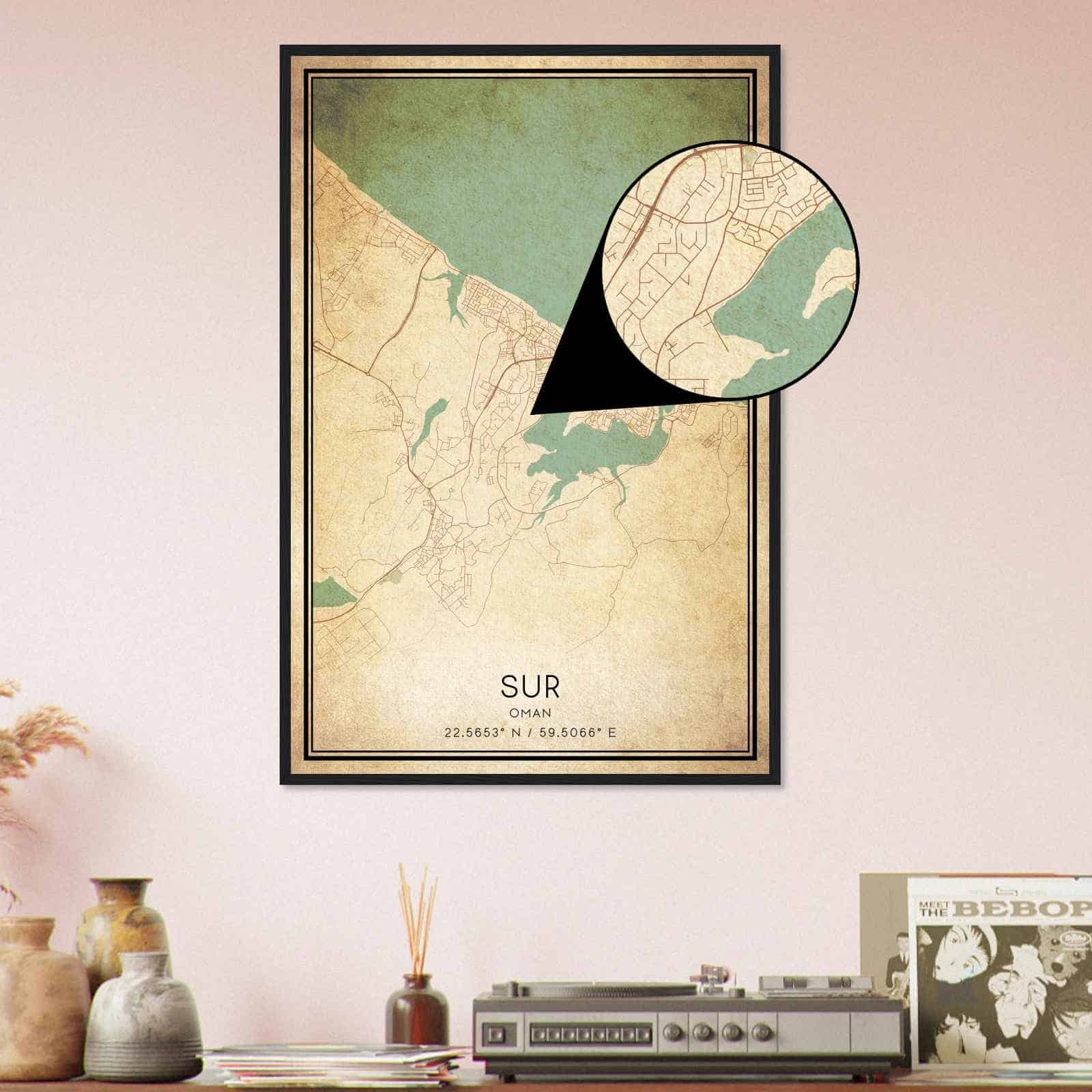 Deerfield Kansas Map Poster, Modern Home Decor Wall Art Print (Copy)
