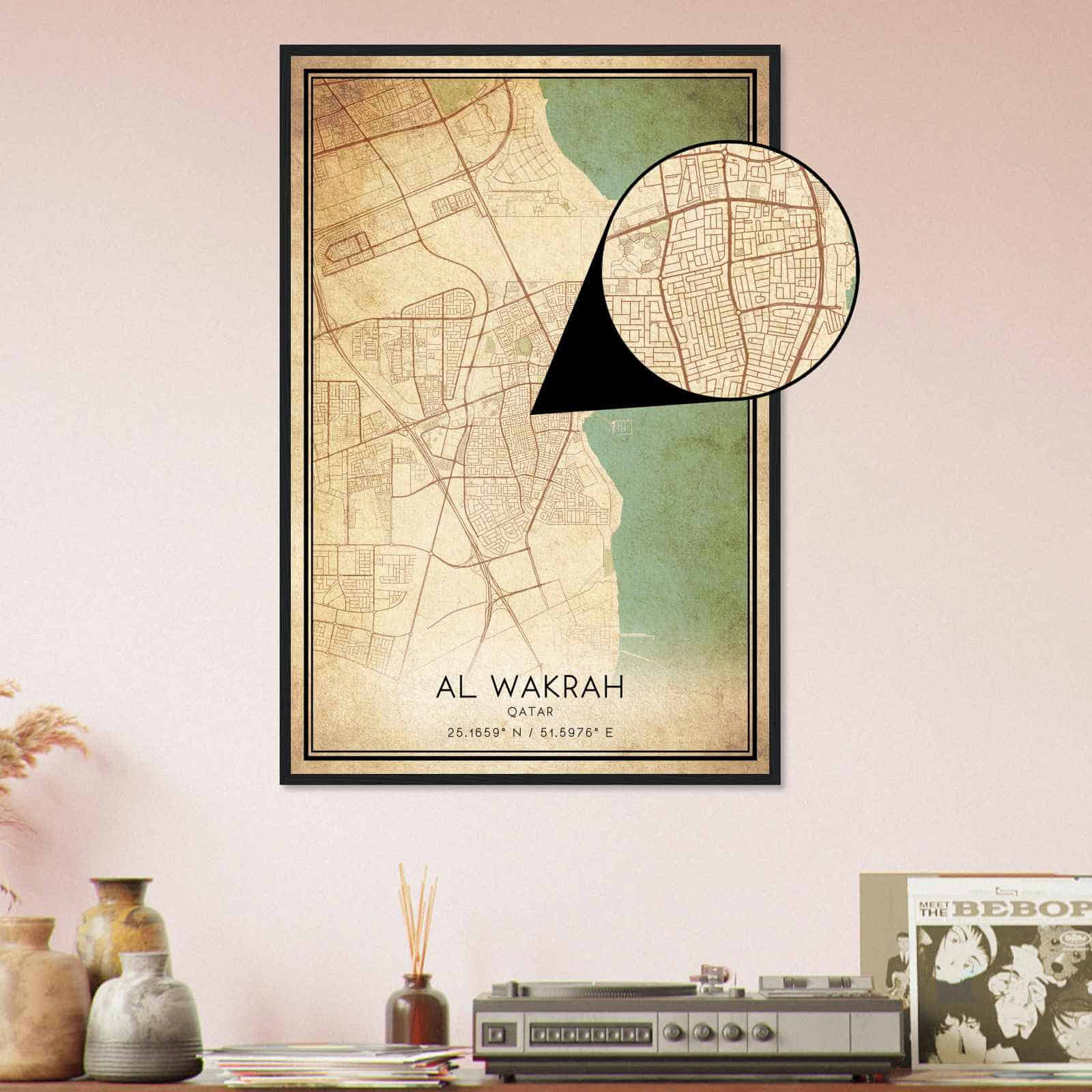 Deerfield Kansas Map Poster, Modern Home Decor Wall Art Print (Copy)