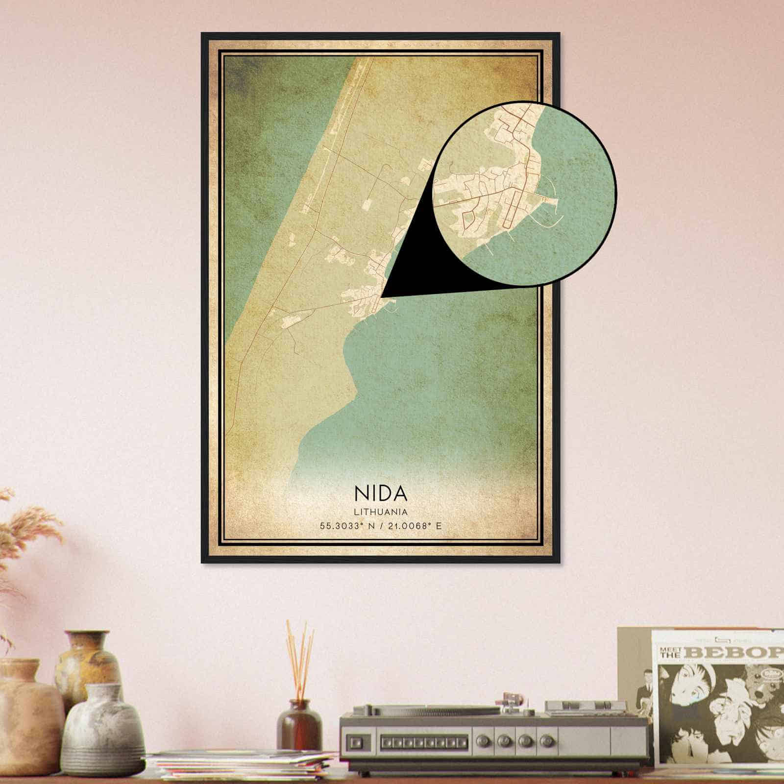 Deerfield Kansas Map Poster, Modern Home Decor Wall Art Print (Copy)