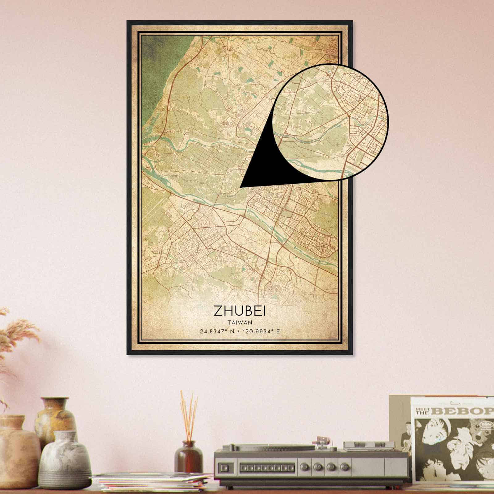 Deerfield Kansas Map Poster, Modern Home Decor Wall Art Print (Copy)