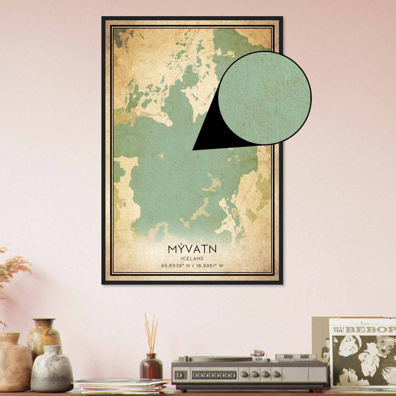 Deerfield Kansas Map Poster, Modern Home Decor Wall Art Print (Copy)