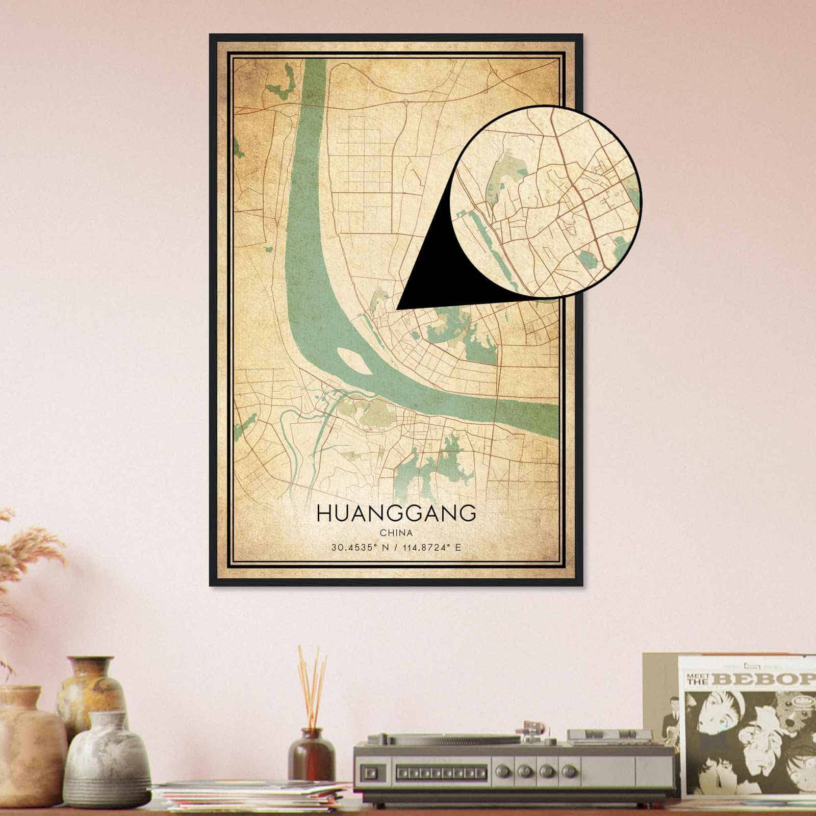 Deerfield Kansas Map Poster, Modern Home Decor Wall Art Print (Copy)