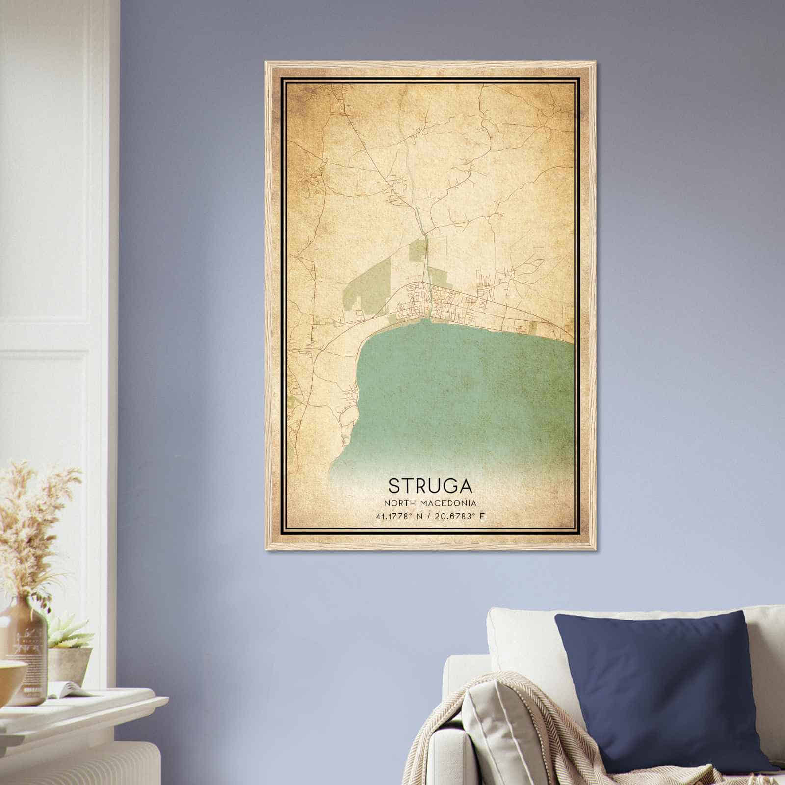 Deerfield Kansas Map Poster, Modern Home Decor Wall Art Print (Copy)