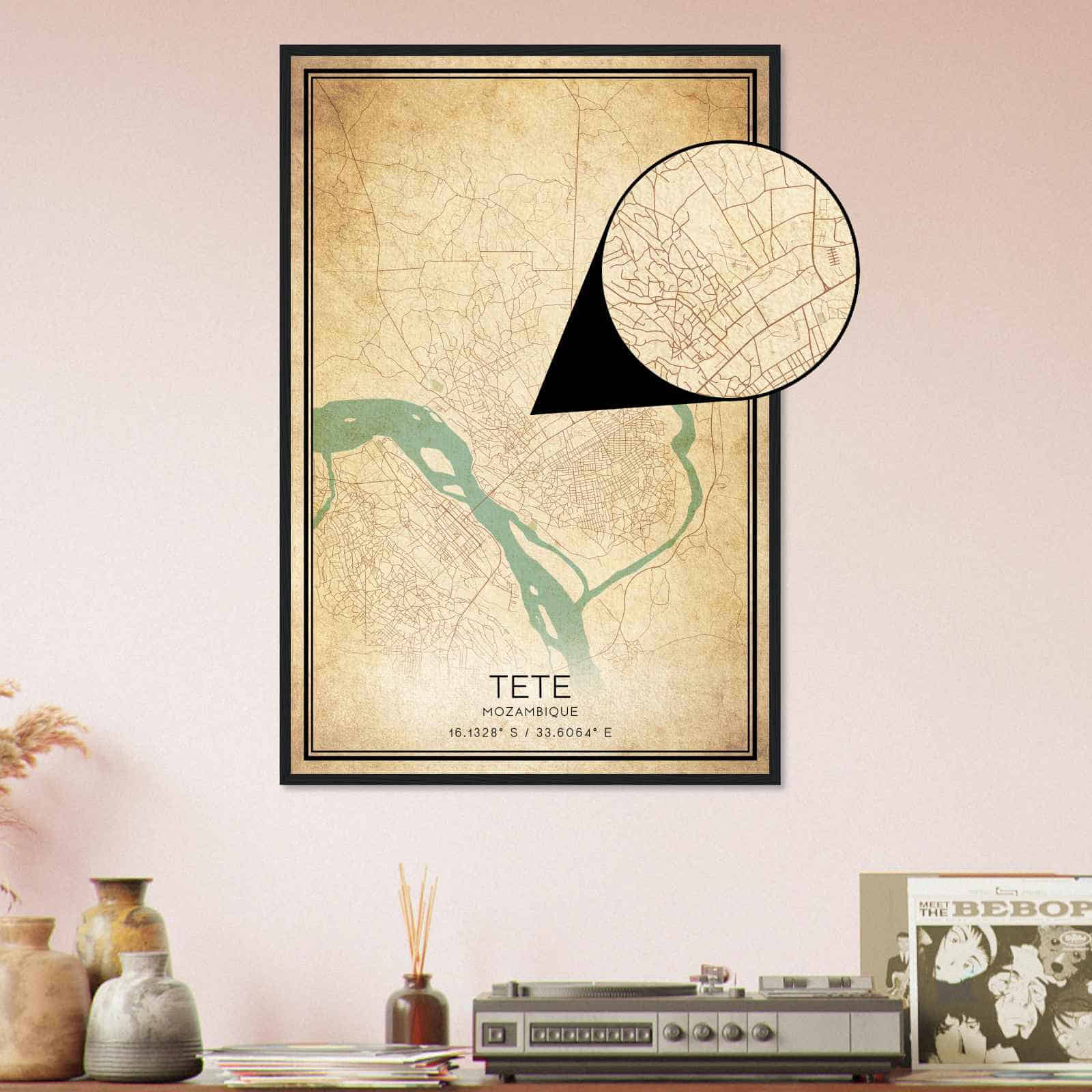 Deerfield Kansas Map Poster, Modern Home Decor Wall Art Print (Copy)