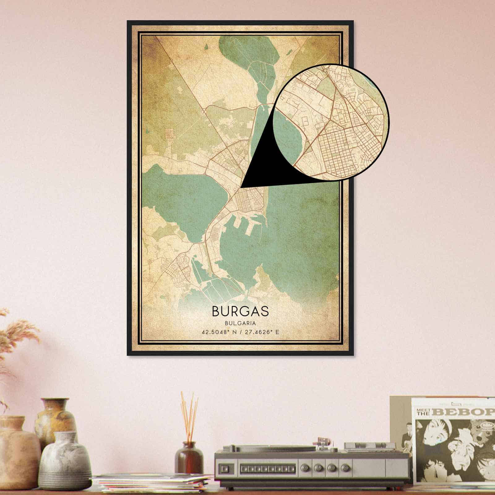 Deerfield Kansas Map Poster, Modern Home Decor Wall Art Print (Copy)