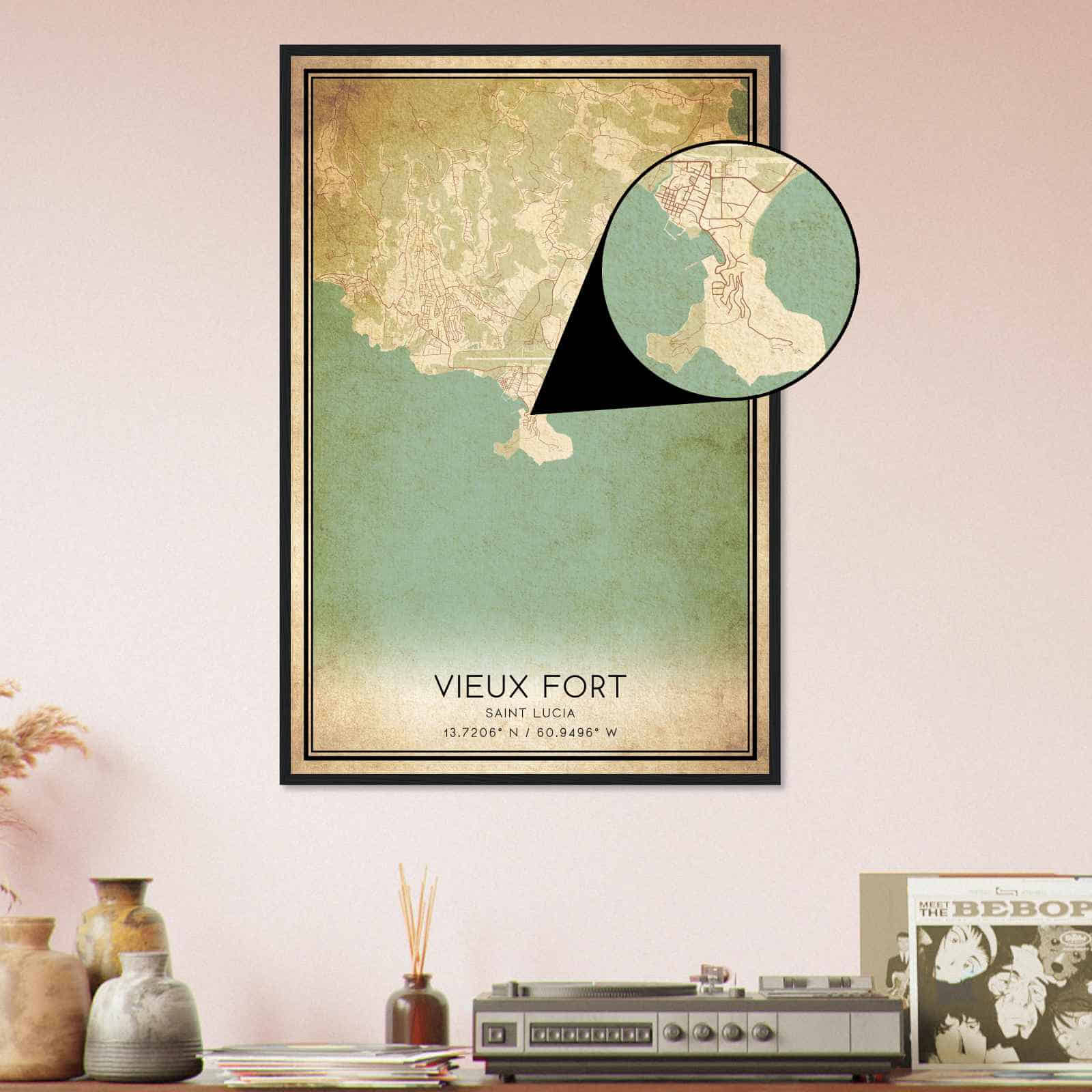 Deerfield Kansas Map Poster, Modern Home Decor Wall Art Print (Copy)