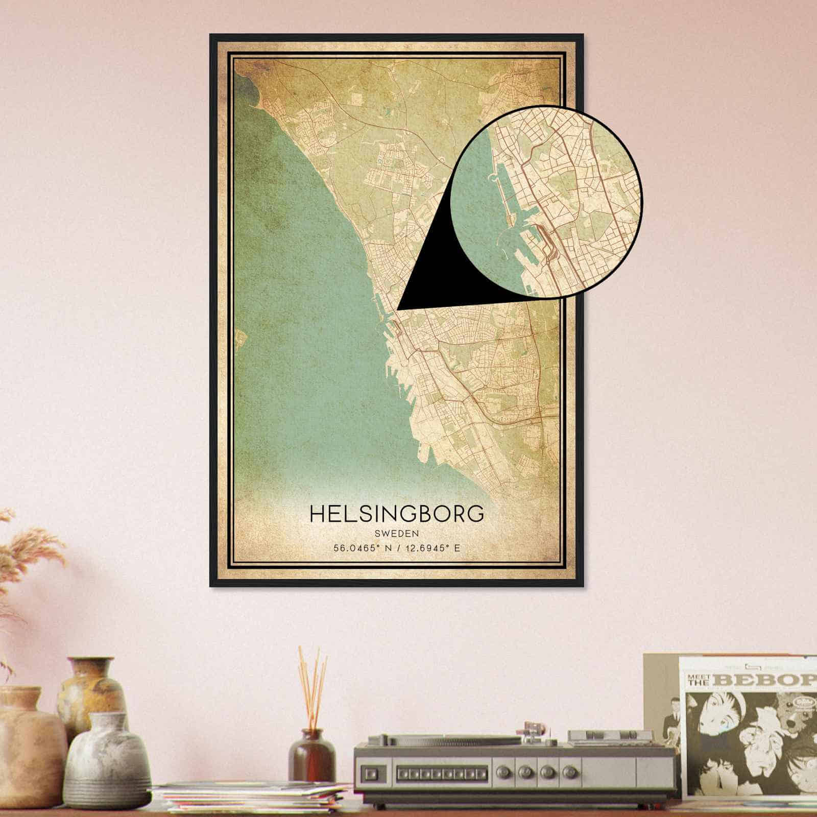 Deerfield Kansas Map Poster, Modern Home Decor Wall Art Print (Copy)