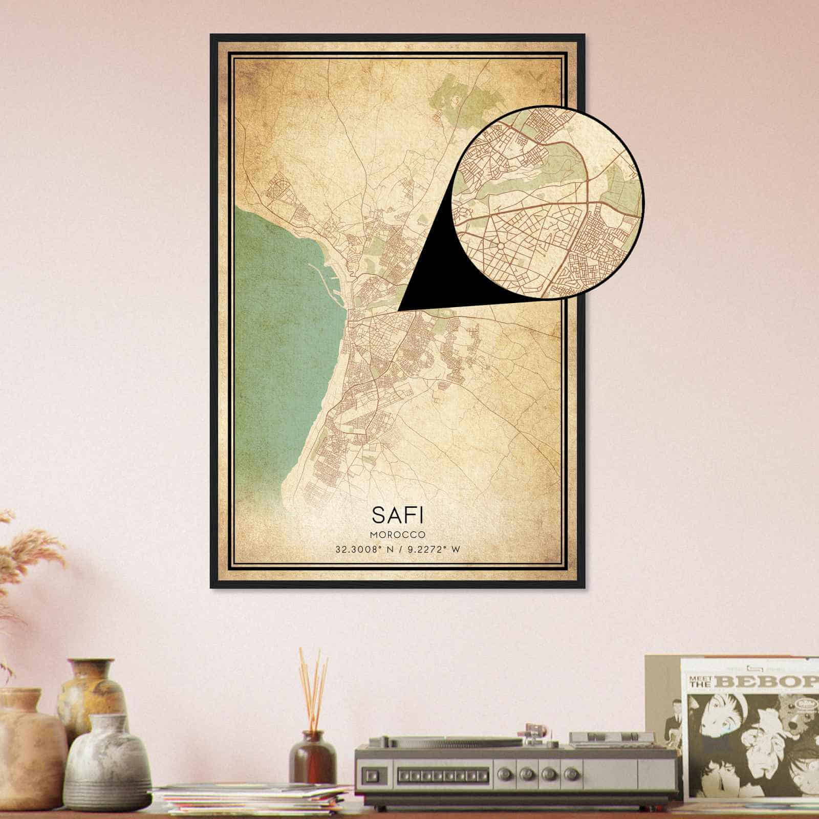 Deerfield Kansas Map Poster, Modern Home Decor Wall Art Print (Copy)
