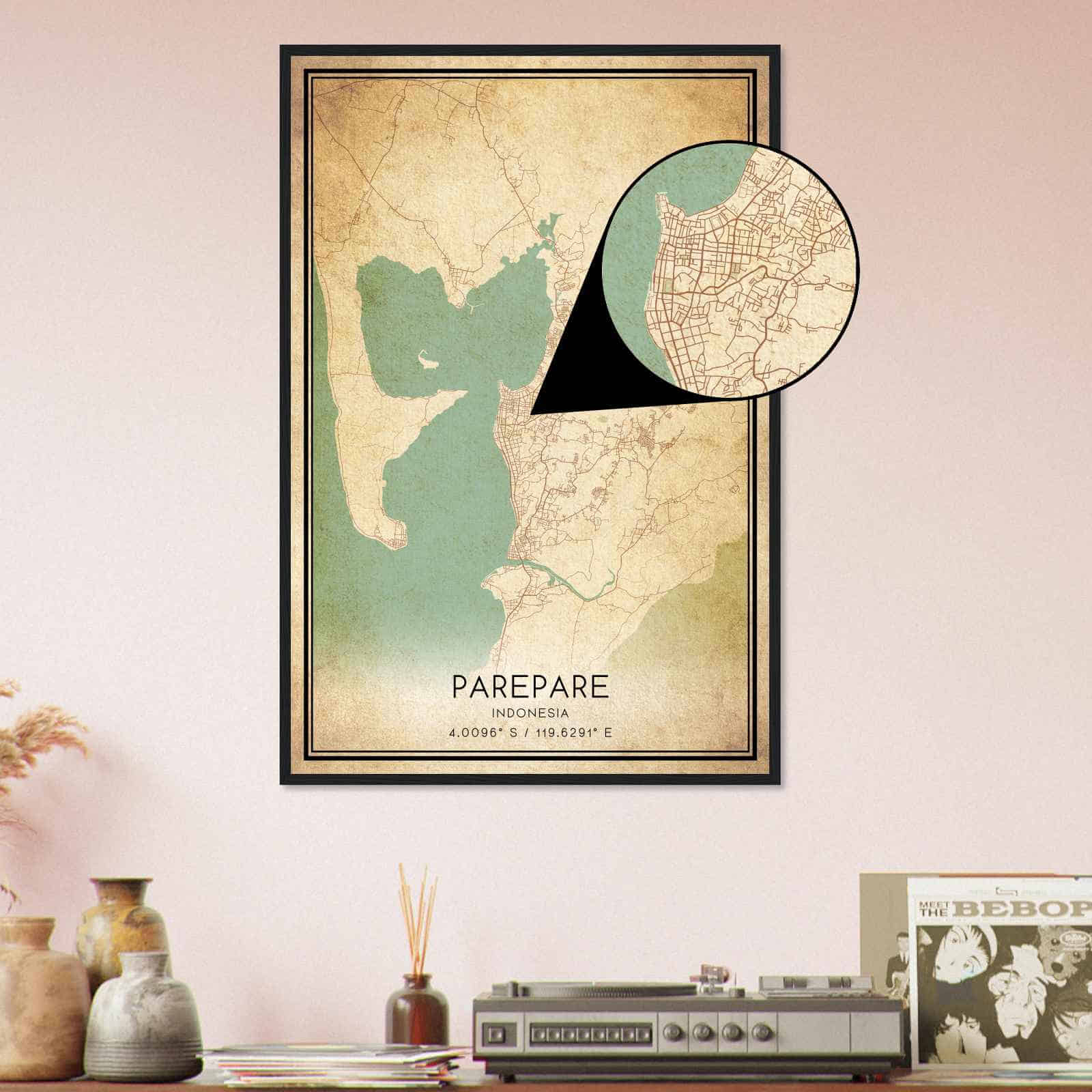 Deerfield Kansas Map Poster, Modern Home Decor Wall Art Print (Copy)