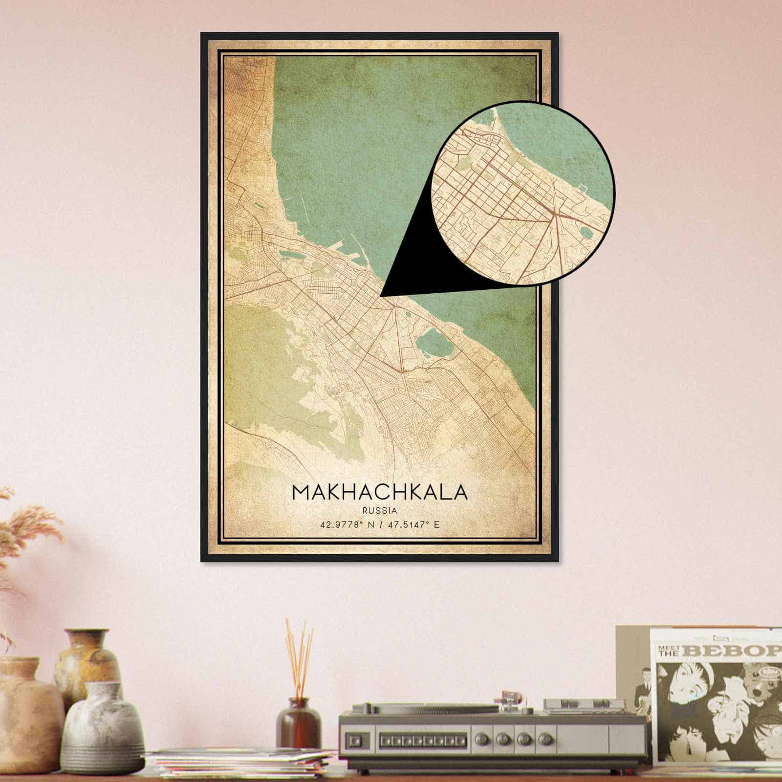 Deerfield Kansas Map Poster, Modern Home Decor Wall Art Print (Copy)