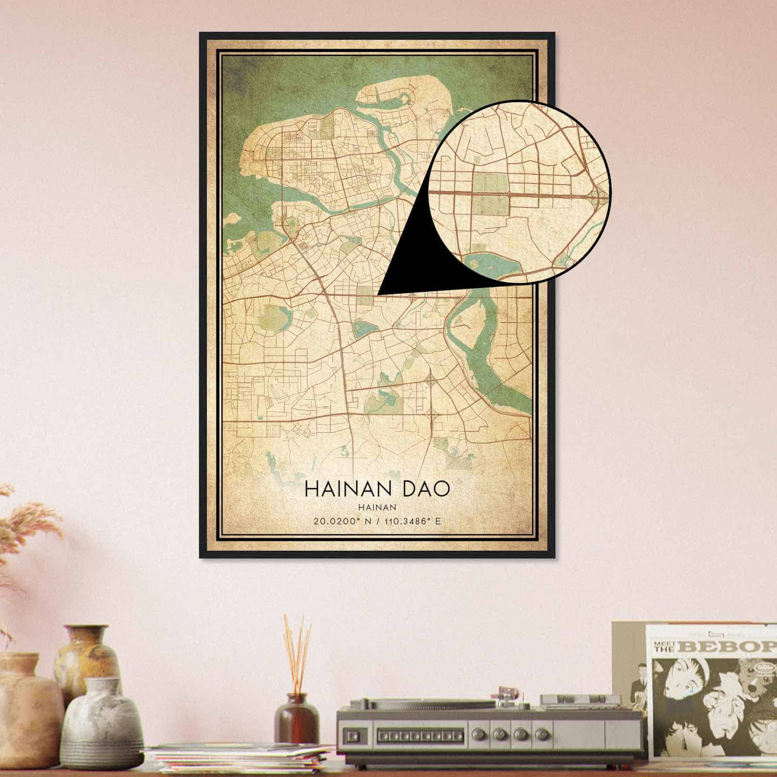 Deerfield Kansas Map Poster, Modern Home Decor Wall Art Print (Copy)