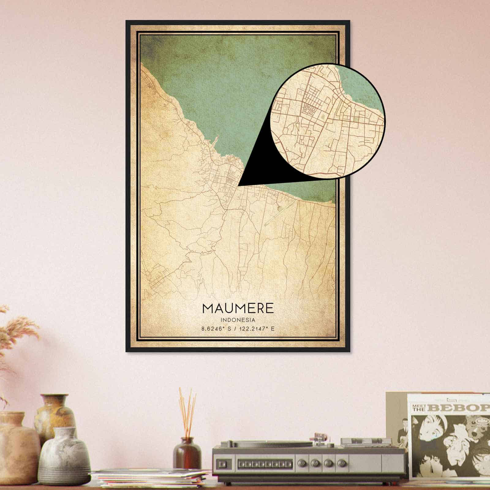Deerfield Kansas Map Poster, Modern Home Decor Wall Art Print (Copy)