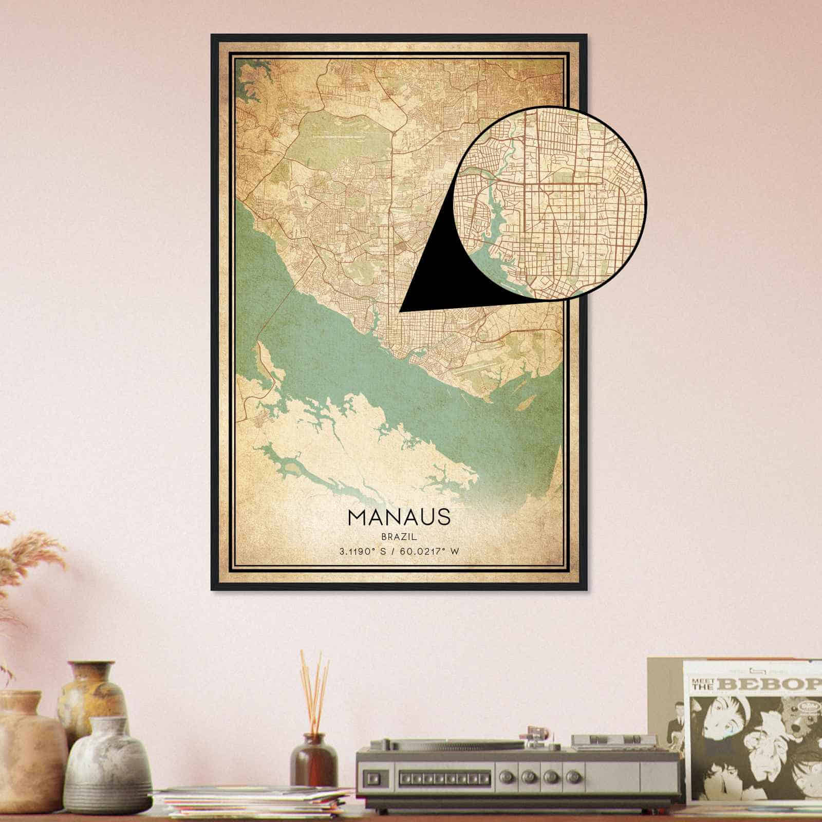 Deerfield Kansas Map Poster, Modern Home Decor Wall Art Print (Copy)