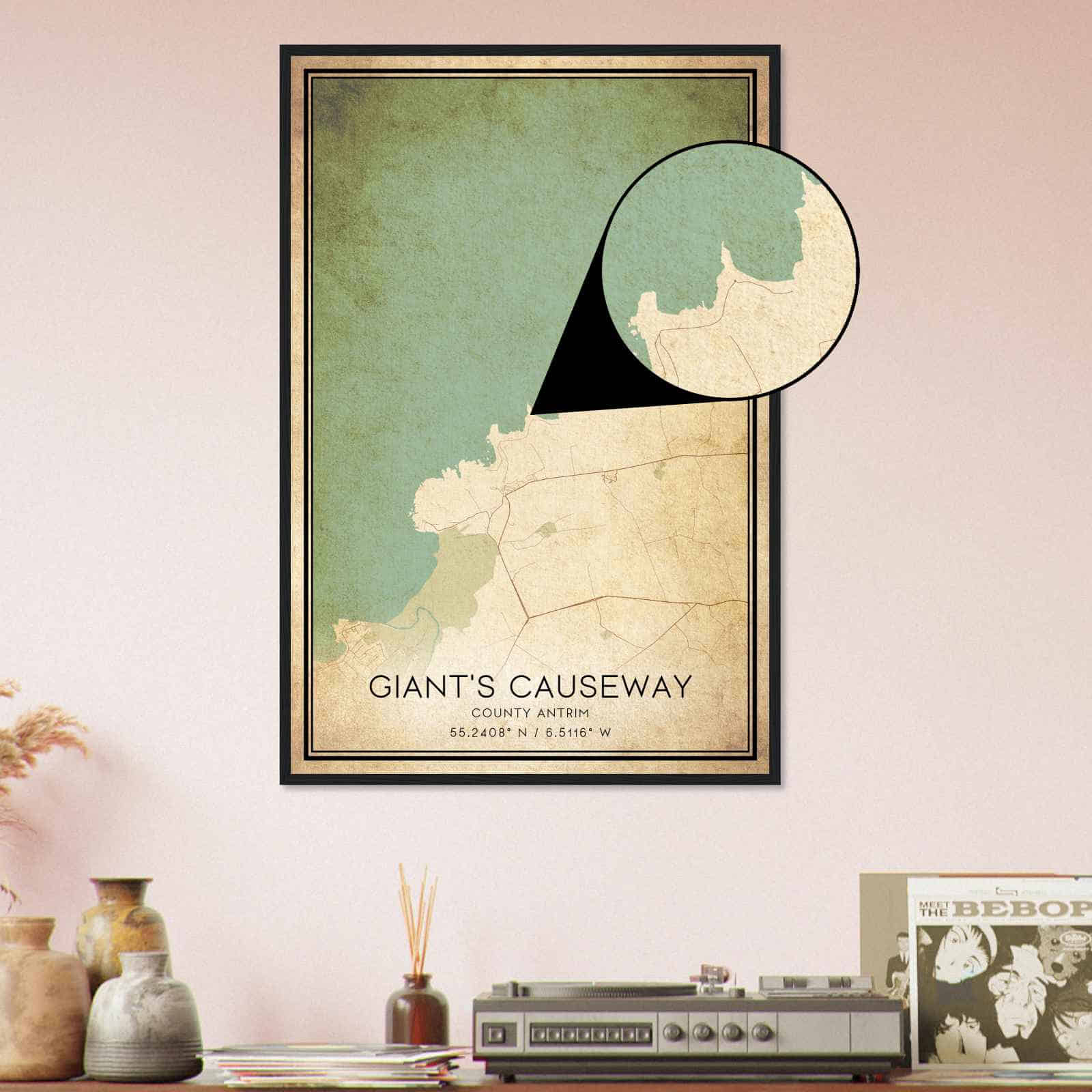 Deerfield Kansas Map Poster, Modern Home Decor Wall Art Print (Copy)