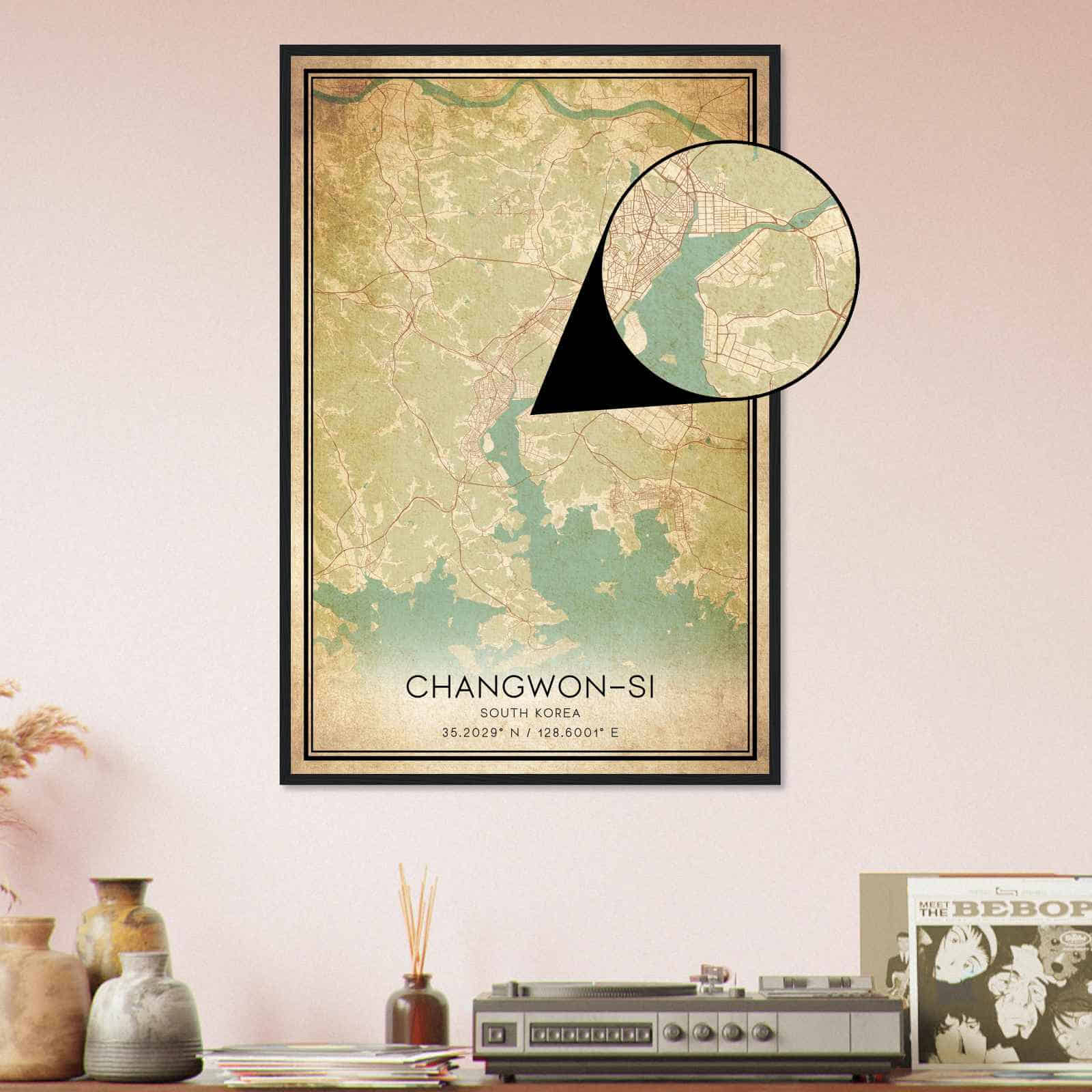 Deerfield Kansas Map Poster, Modern Home Decor Wall Art Print (Copy)