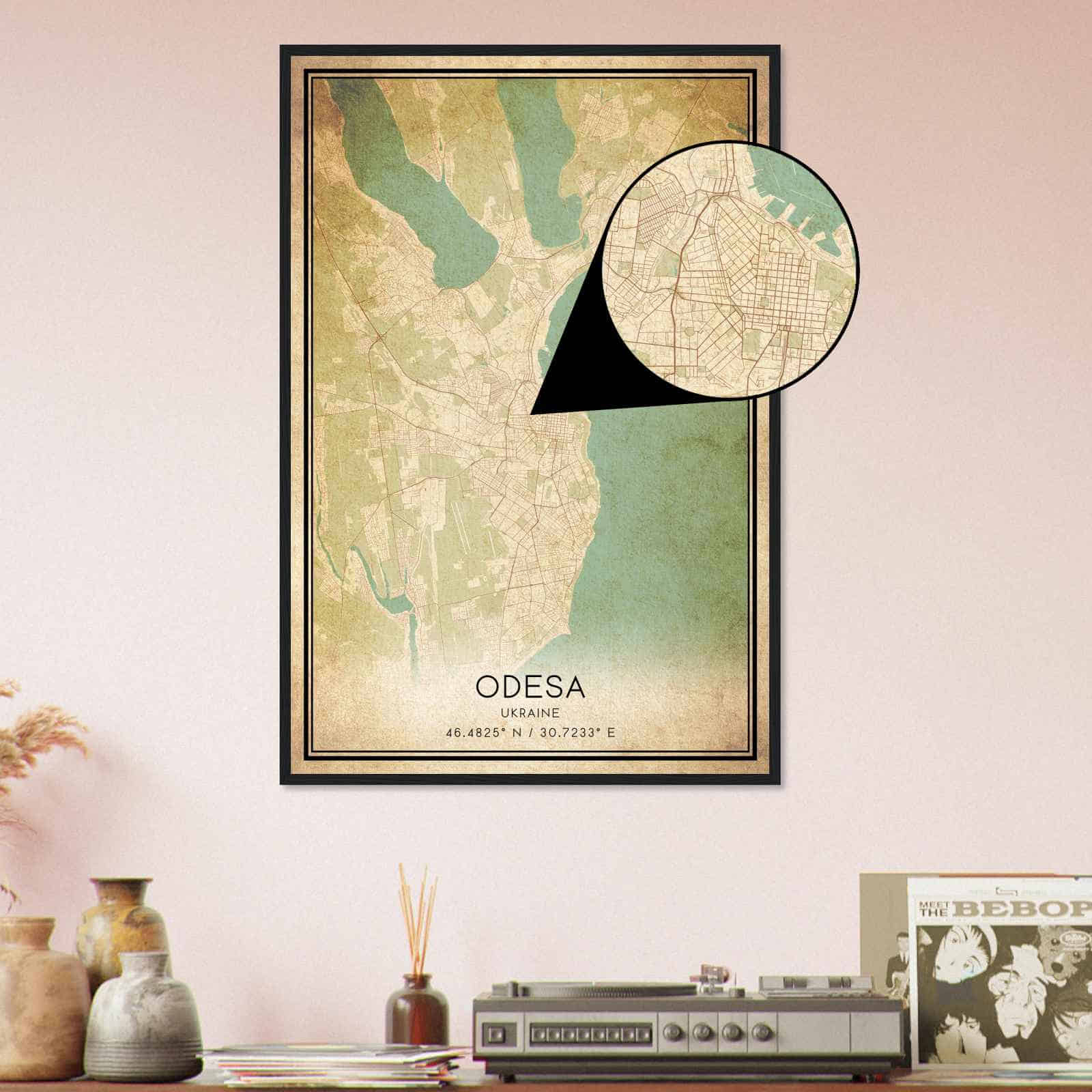 Deerfield Kansas Map Poster, Modern Home Decor Wall Art Print (Copy)