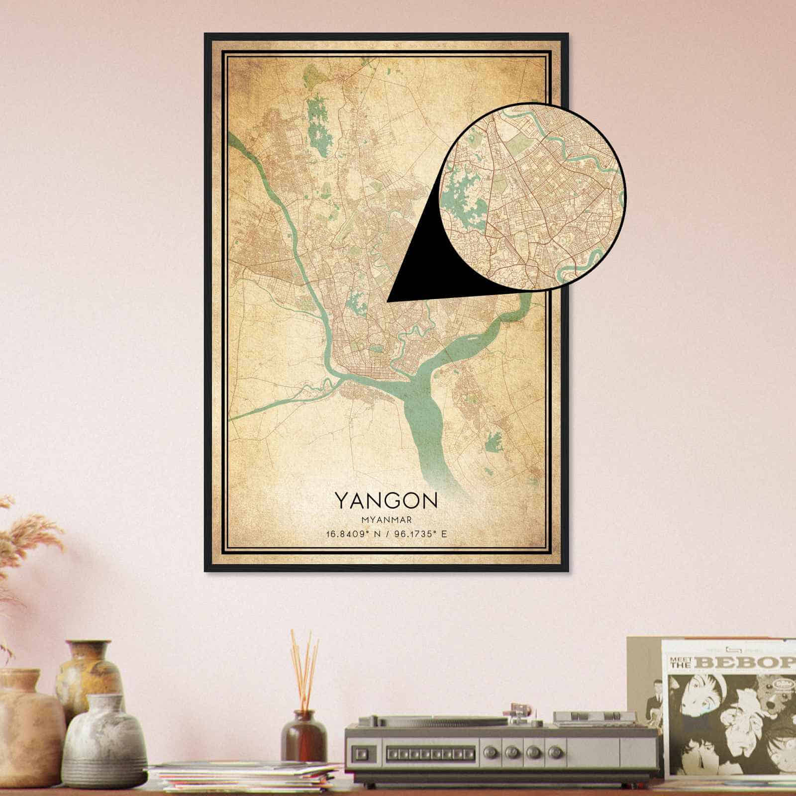 Deerfield Kansas Map Poster, Modern Home Decor Wall Art Print (Copy)