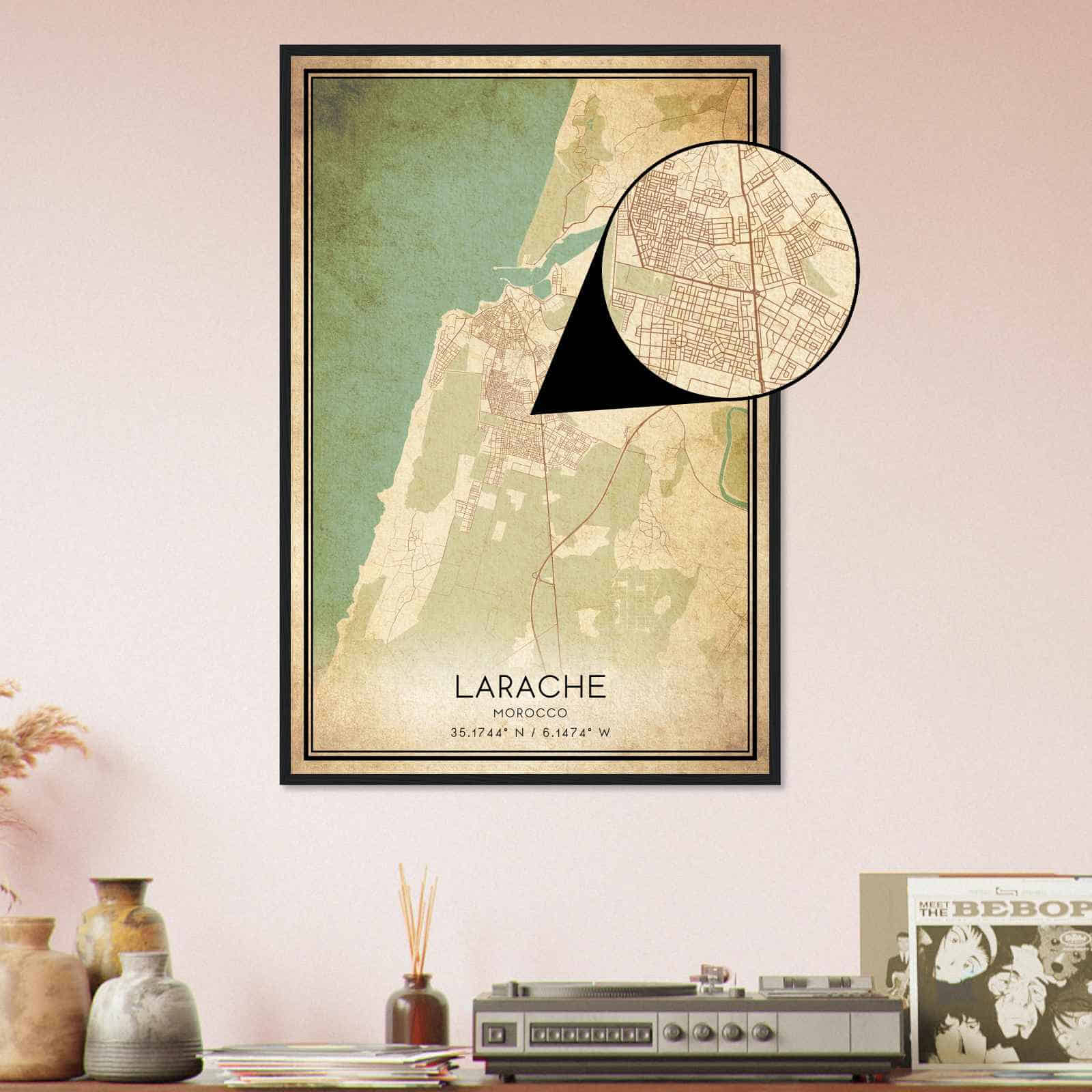 Deerfield Kansas Map Poster, Modern Home Decor Wall Art Print (Copy)