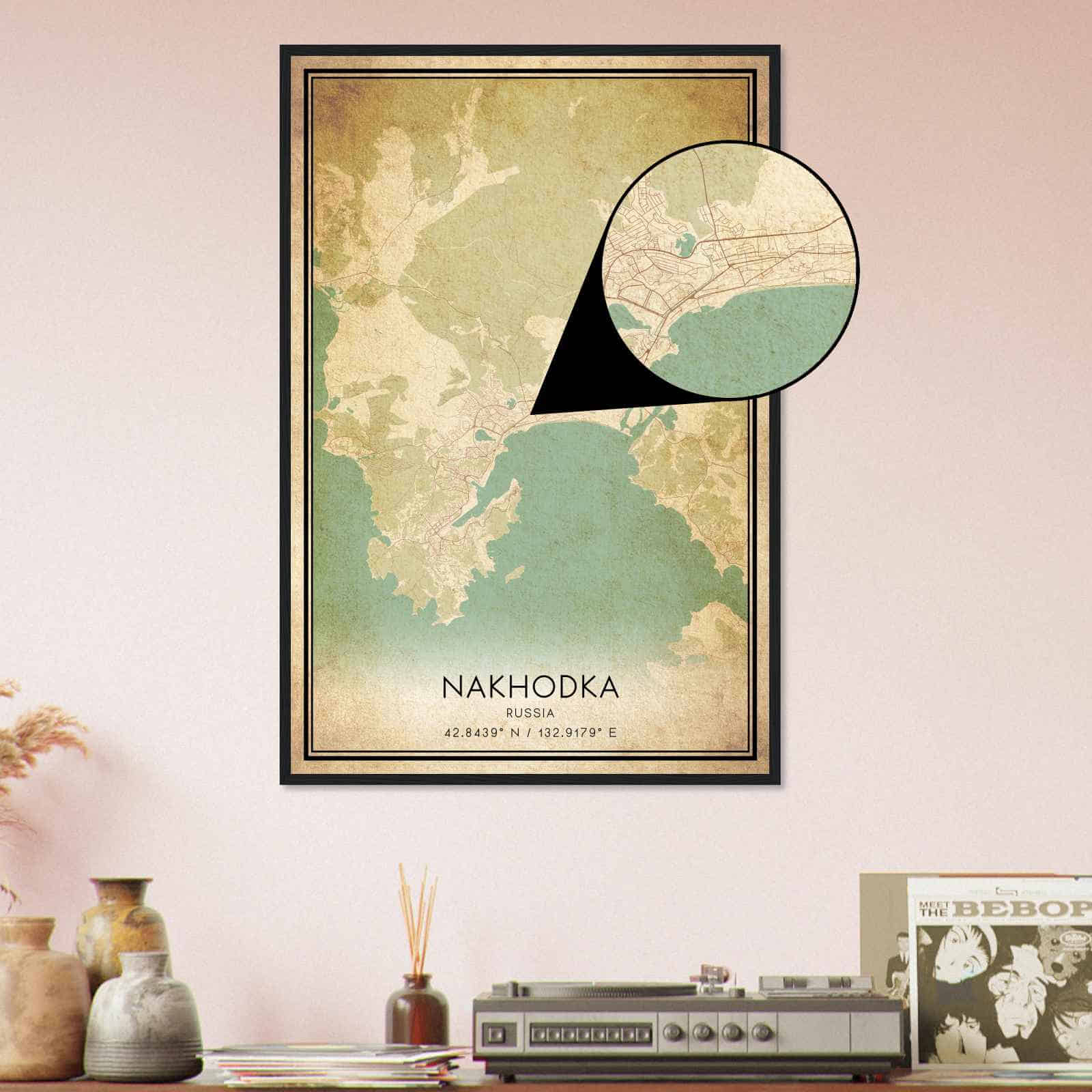 Deerfield Kansas Map Poster, Modern Home Decor Wall Art Print (Copy)