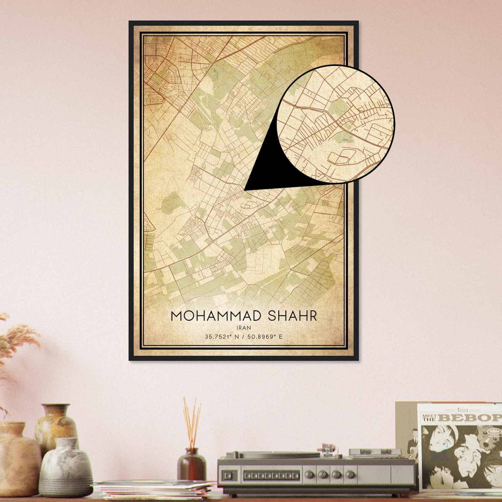 Deerfield Kansas Map Poster, Modern Home Decor Wall Art Print (Copy)