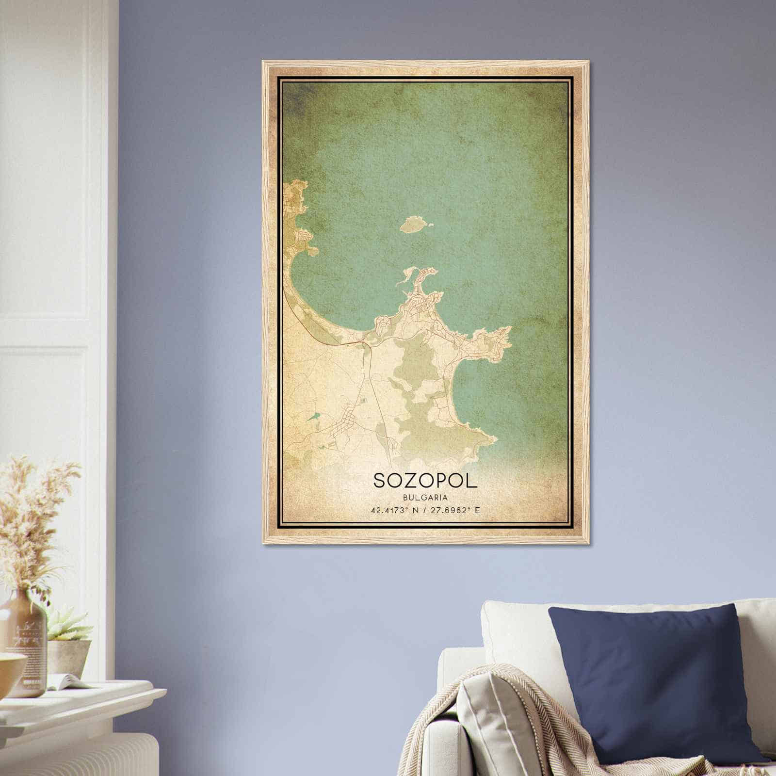 Deerfield Kansas Map Poster, Modern Home Decor Wall Art Print (Copy)