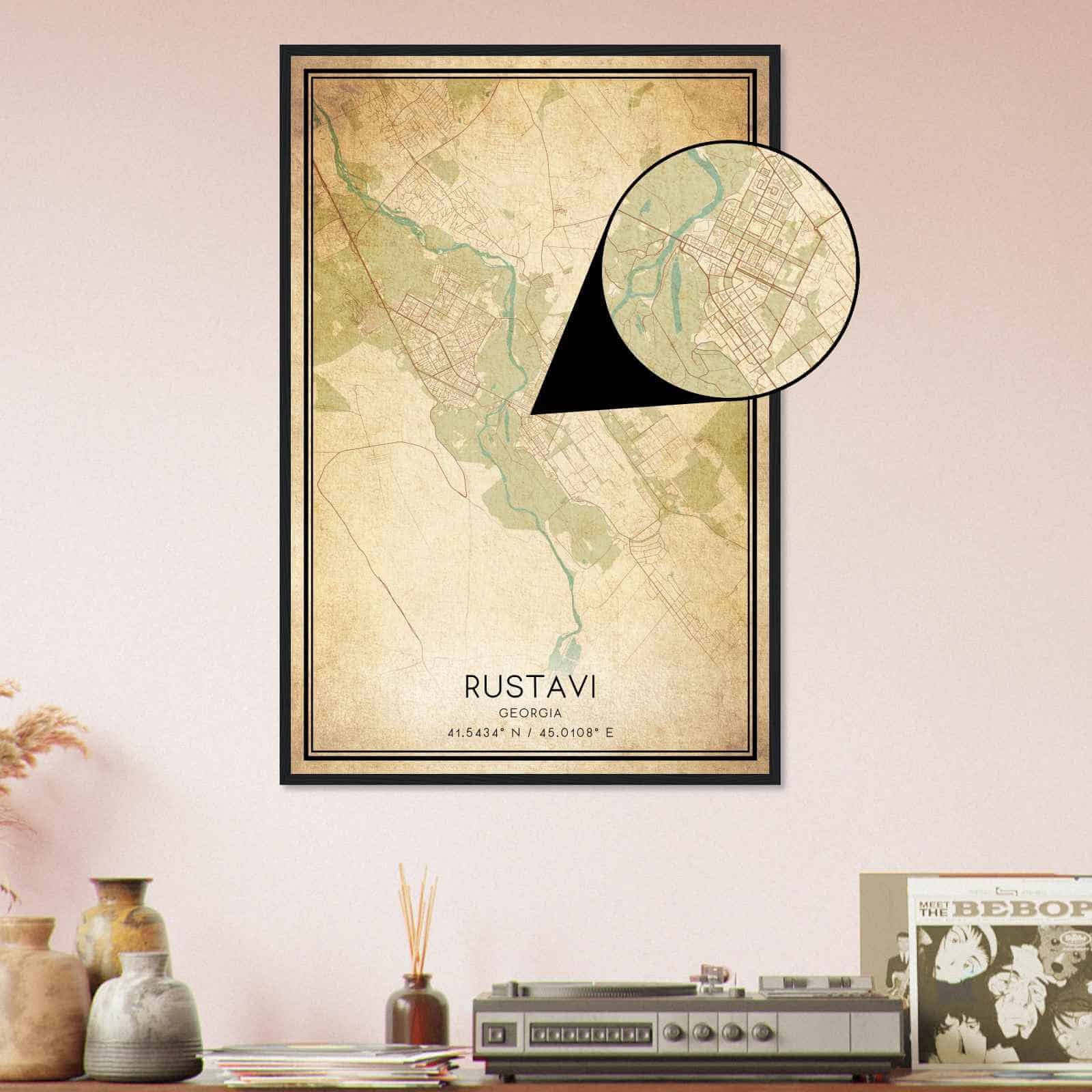 Deerfield Kansas Map Poster, Modern Home Decor Wall Art Print (Copy)