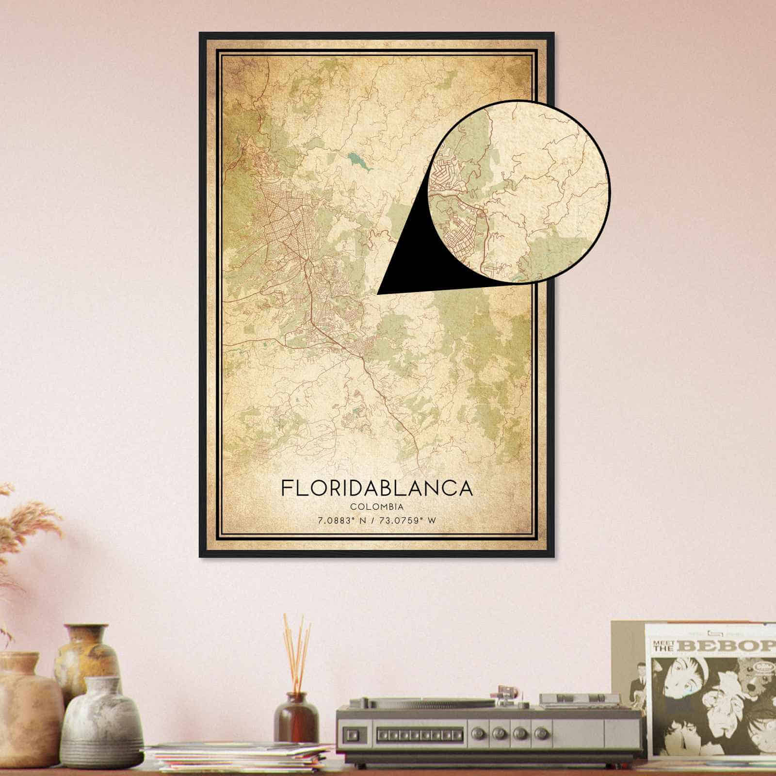 Deerfield Kansas Map Poster, Modern Home Decor Wall Art Print (Copy)