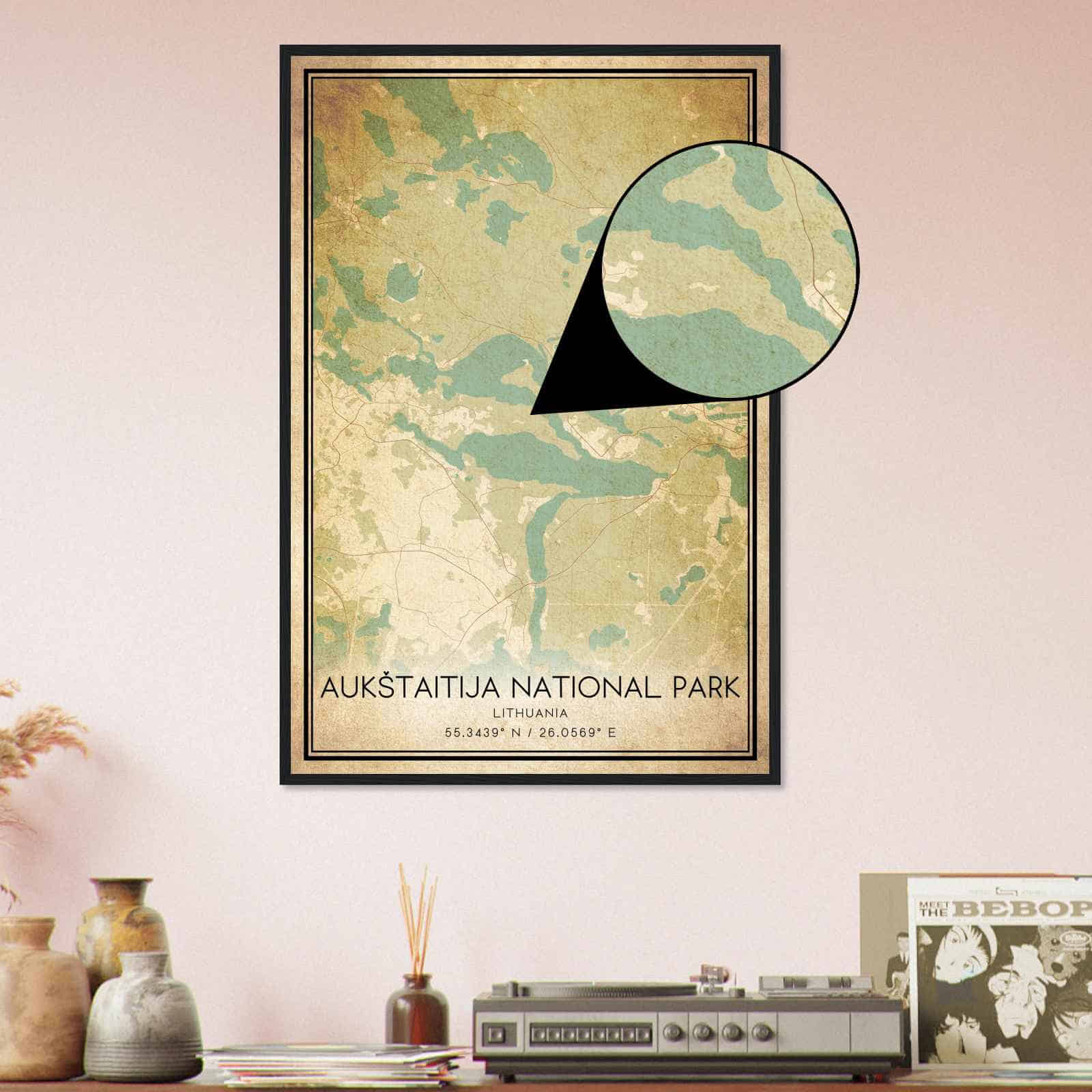 Deerfield Kansas Map Poster, Modern Home Decor Wall Art Print (Copy)