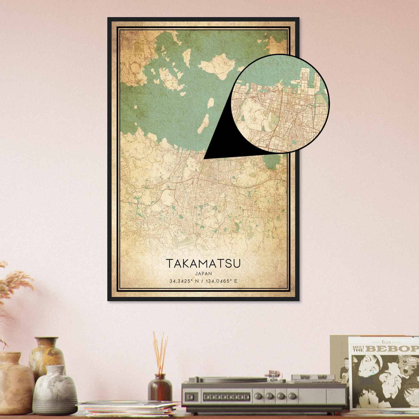 Deerfield Kansas Map Poster, Modern Home Decor Wall Art Print (Copy)