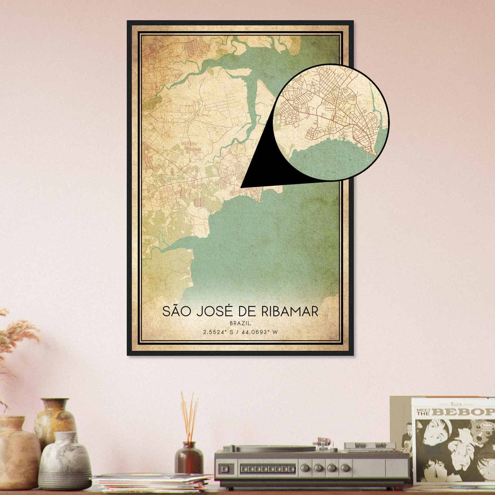 Deerfield Kansas Map Poster, Modern Home Decor Wall Art Print (Copy)