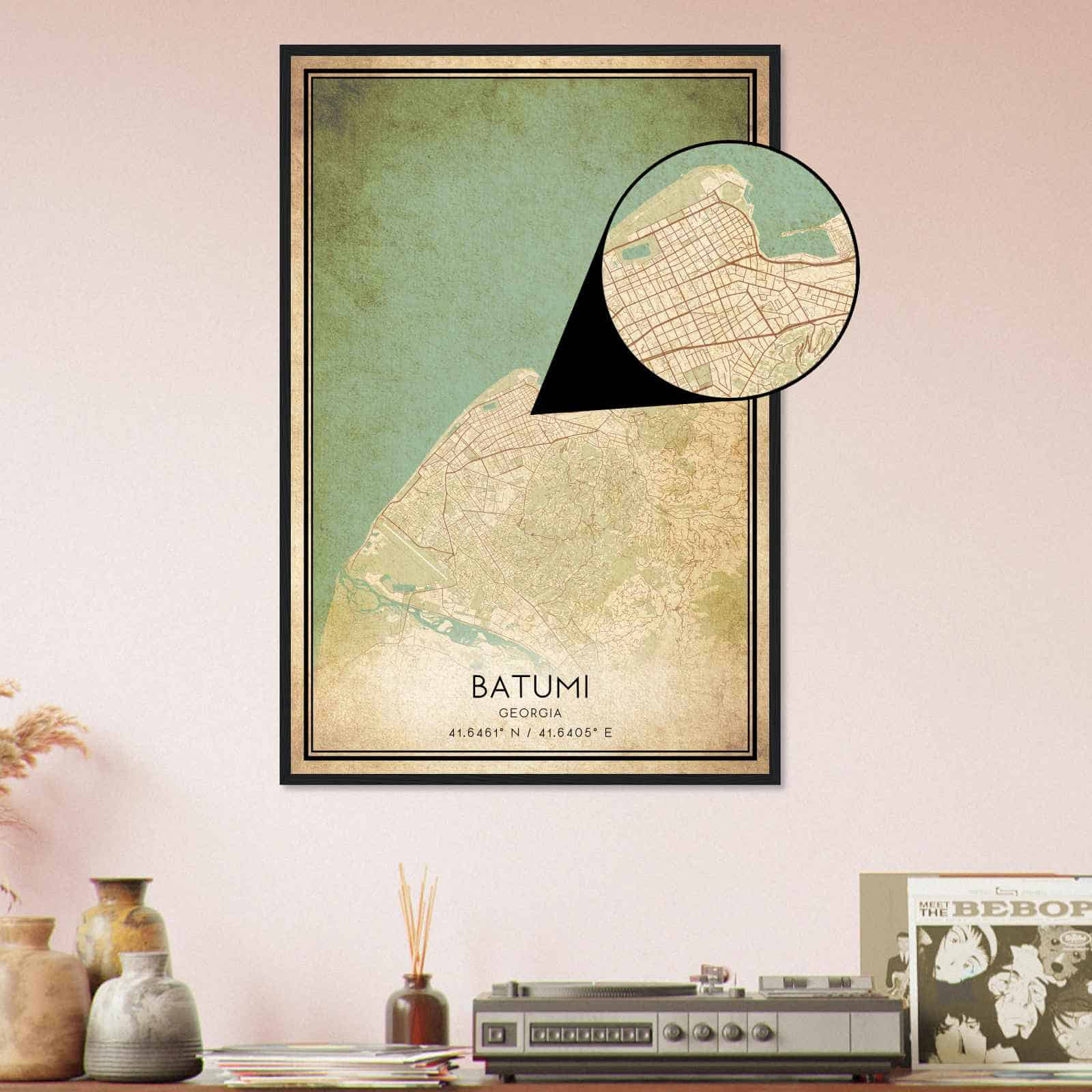 Deerfield Kansas Map Poster, Modern Home Decor Wall Art Print (Copy)